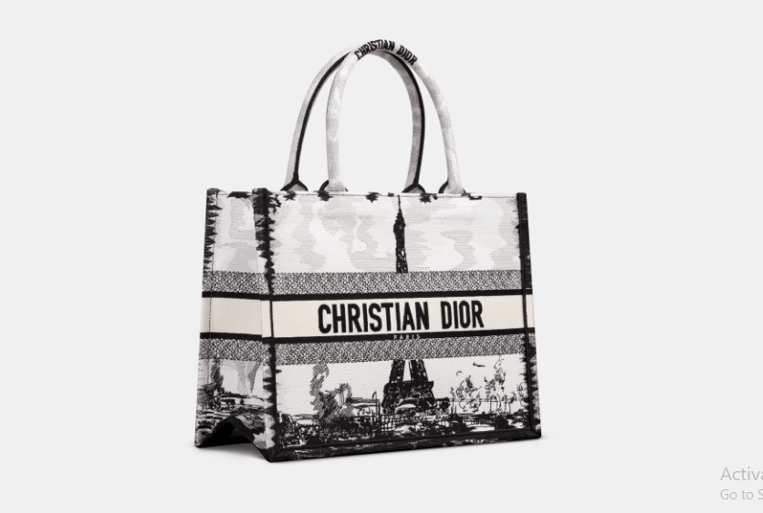 Dior o1w1db10525 M1296Z Size : OS / Tote Bag in White/Black Size ONE SIZE - 1 Thumbnail