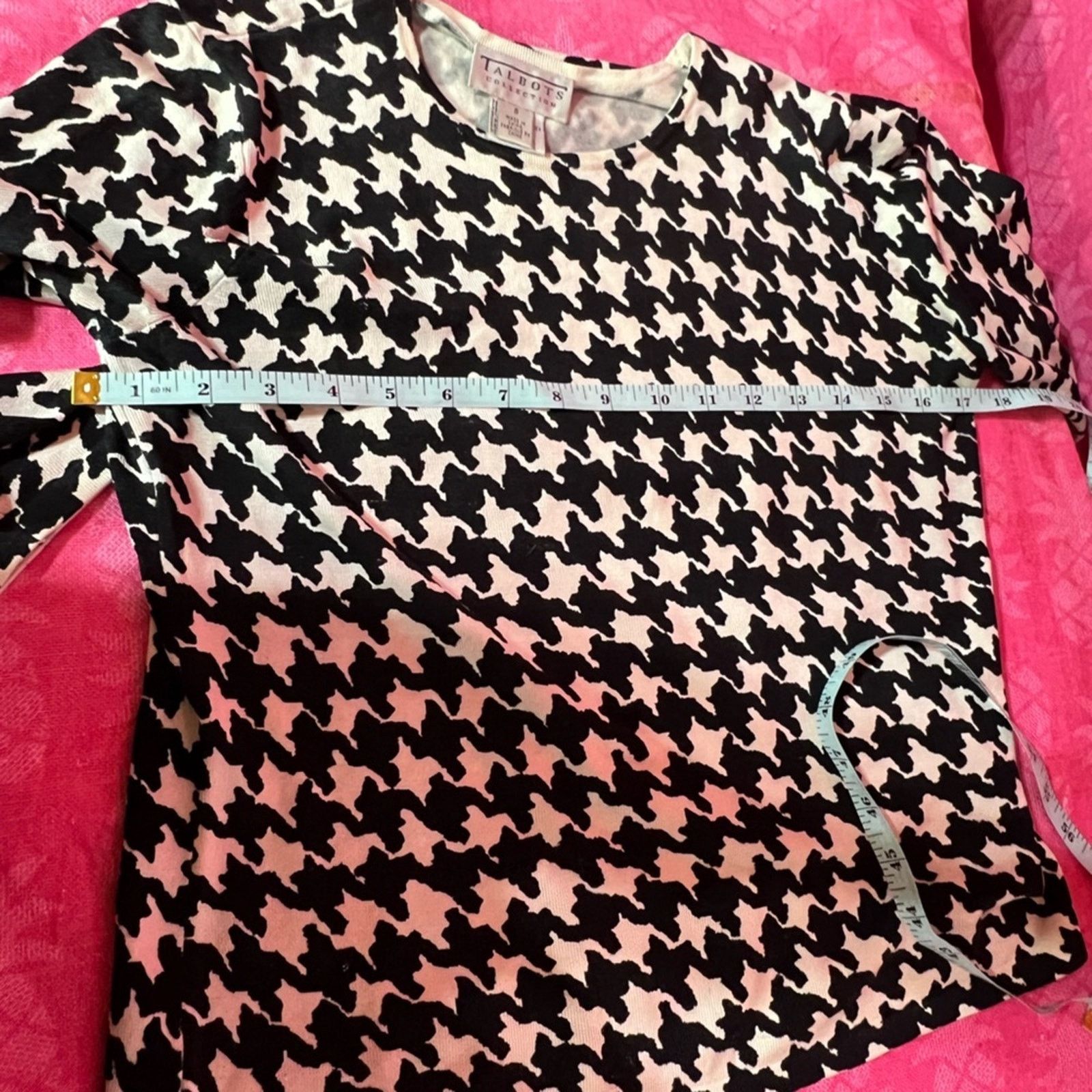 & Other Stories Talbots Houndstooth Jacquard Top – Size 8 (Pre-Owned) Size M / US 6-8 / IT 42-44 - 7 Thumbnail