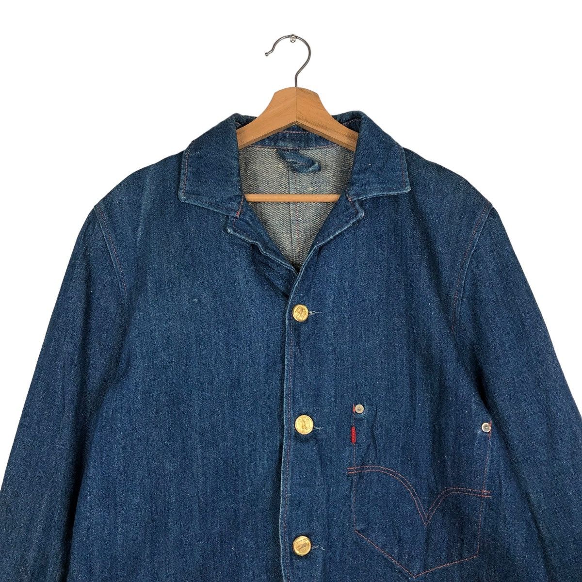 Levi's 🔥VINTAGE WORKER DENIM JACKET LEVI’S SINGLE POCKET Size US M / EU 48-50 / 2 - 5 Thumbnail