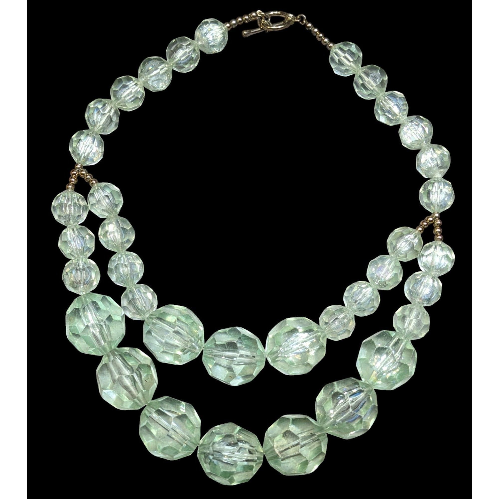 Other Vintage Chunky Translucent Mint Beaded Layered Necklace Size ONE SIZE - 1 Thumbnail