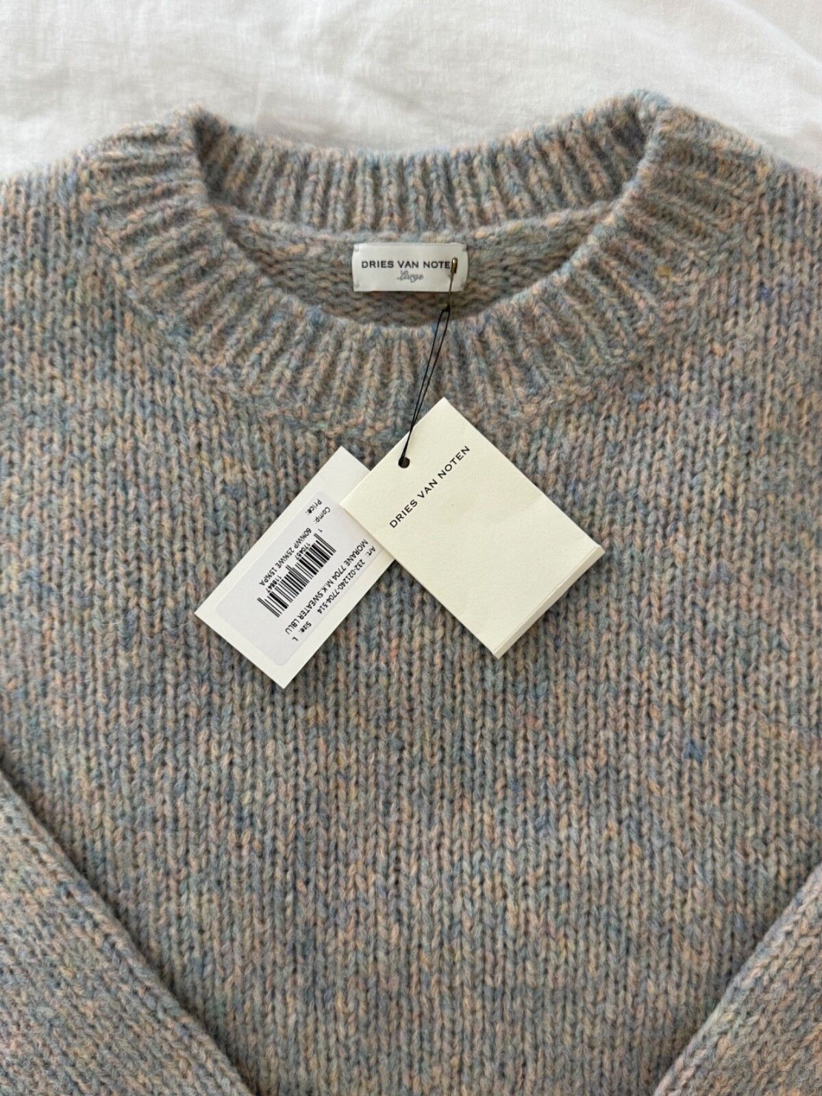 Dries Van Noten DRIES VAN NOTEN MORANE SWEATER LIGHT BLUE SIZE L Size US L / EU 52-54 / 3 - 2 Thumbnail