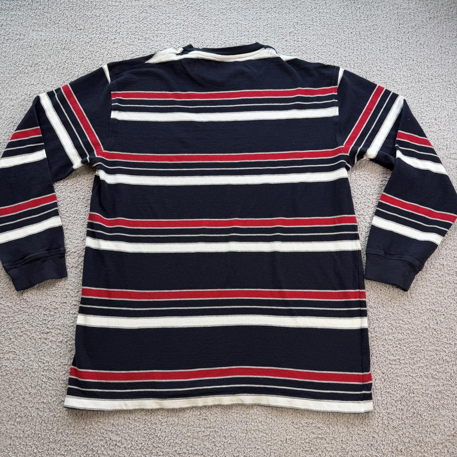 Enyce Vintage Enyce Clothing Co Striped Long Sleeve Shirt 3XL Navy Size US XXL / EU 58 / 5 - 2 Thumbnail