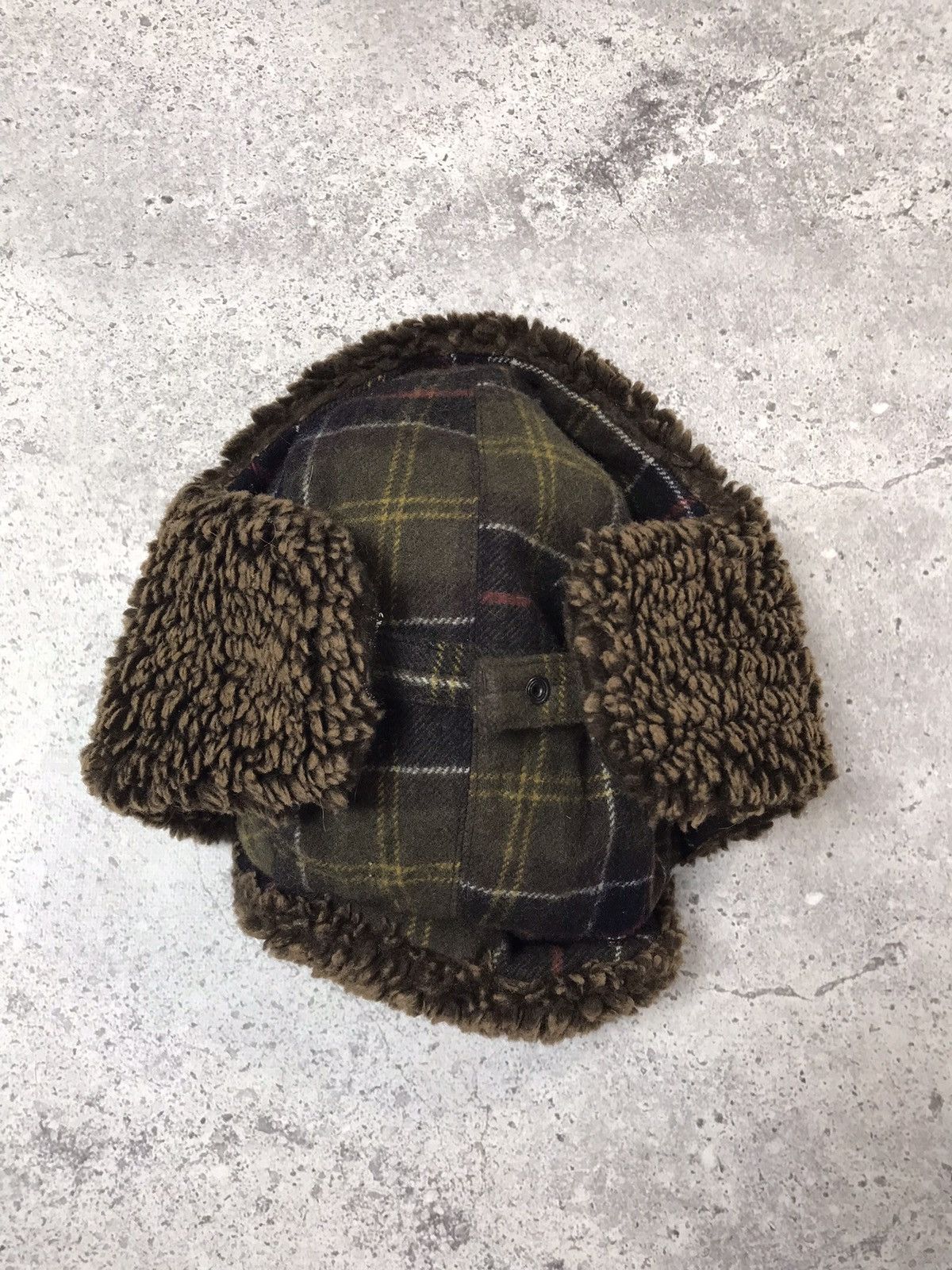 Barbour × Vintage Rare Vintage Barbour Checker Winter Hat Cap Hype Streetwear Size ONE SIZE - 5 Thumbnail