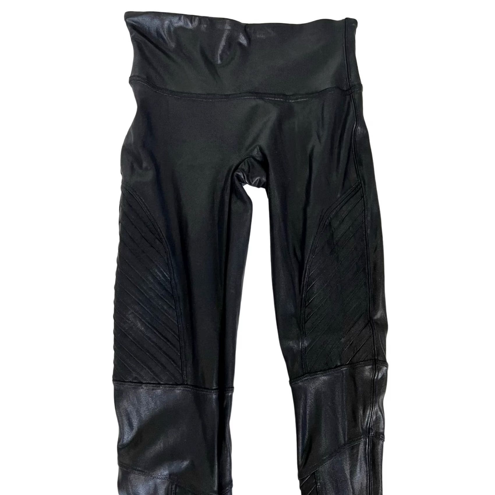 Spanx SPANX Faux Leather Leggings SHINY MOTO BLACK Size Small Size 28" / US 6 / IT 42 - 7 Thumbnail