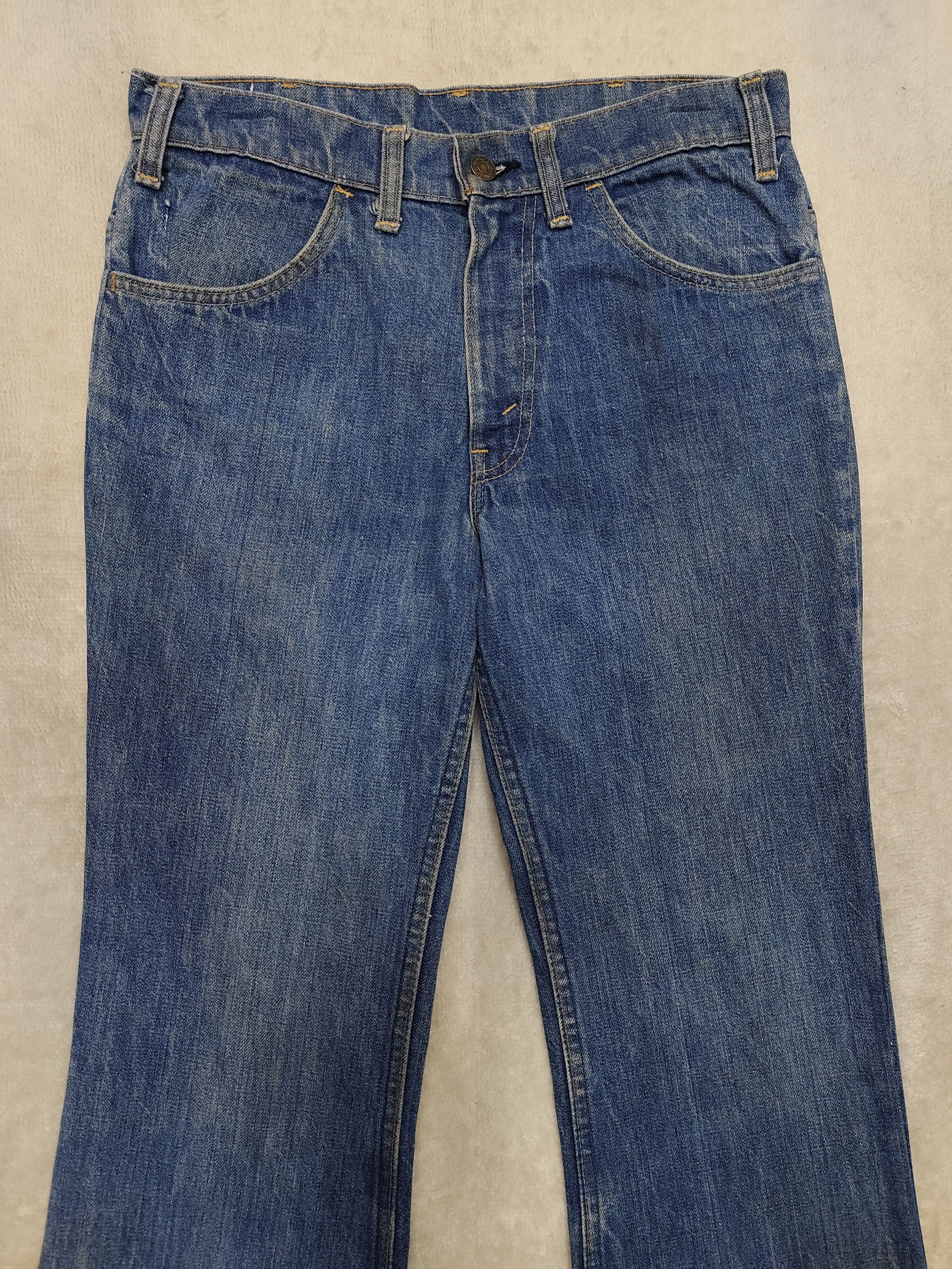 Levi's Vintage Clothing 70s Levis🔥Classic Big Bell Bottom Flare Orange Tab Jeans Size US 30 / EU 46 - 2 Thumbnail