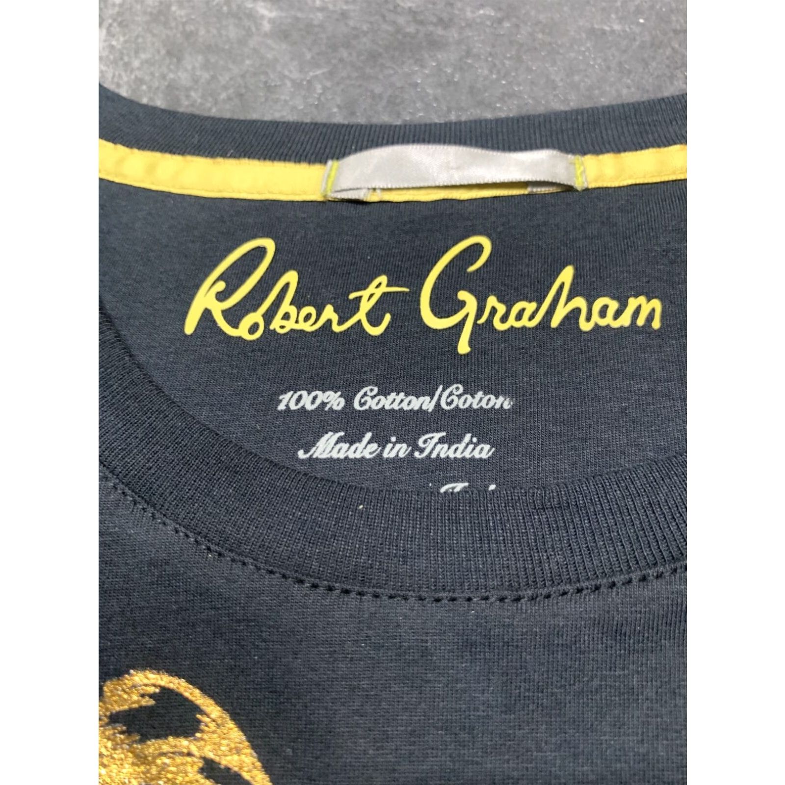 Robert Graham Robert Graham Skull Short Sleeve T Shirt Tee Large Black Mens Size US L / EU 52-54 / 3 - 3 Thumbnail
