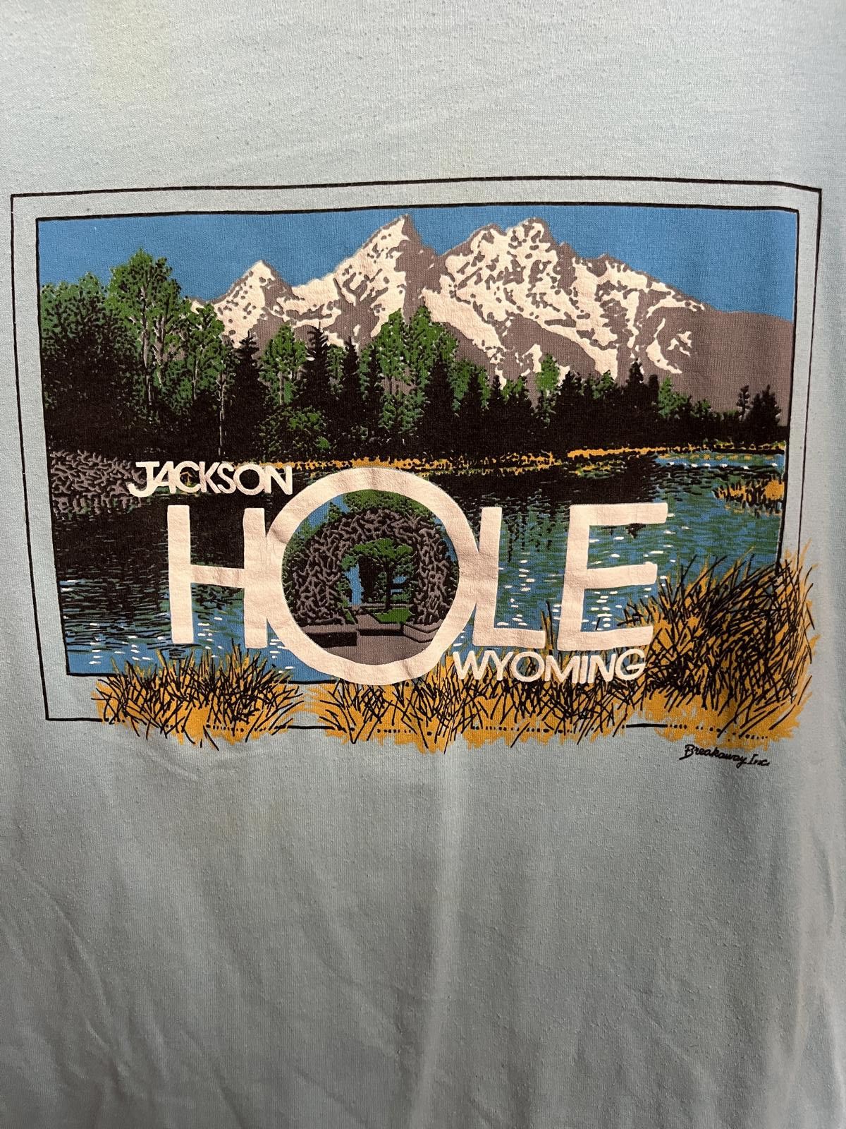 Designer VTG Jackson Hole Wyoming T-shirt Teton Range Tee - L Size US L / EU 52-54 / 3 - 3 Thumbnail