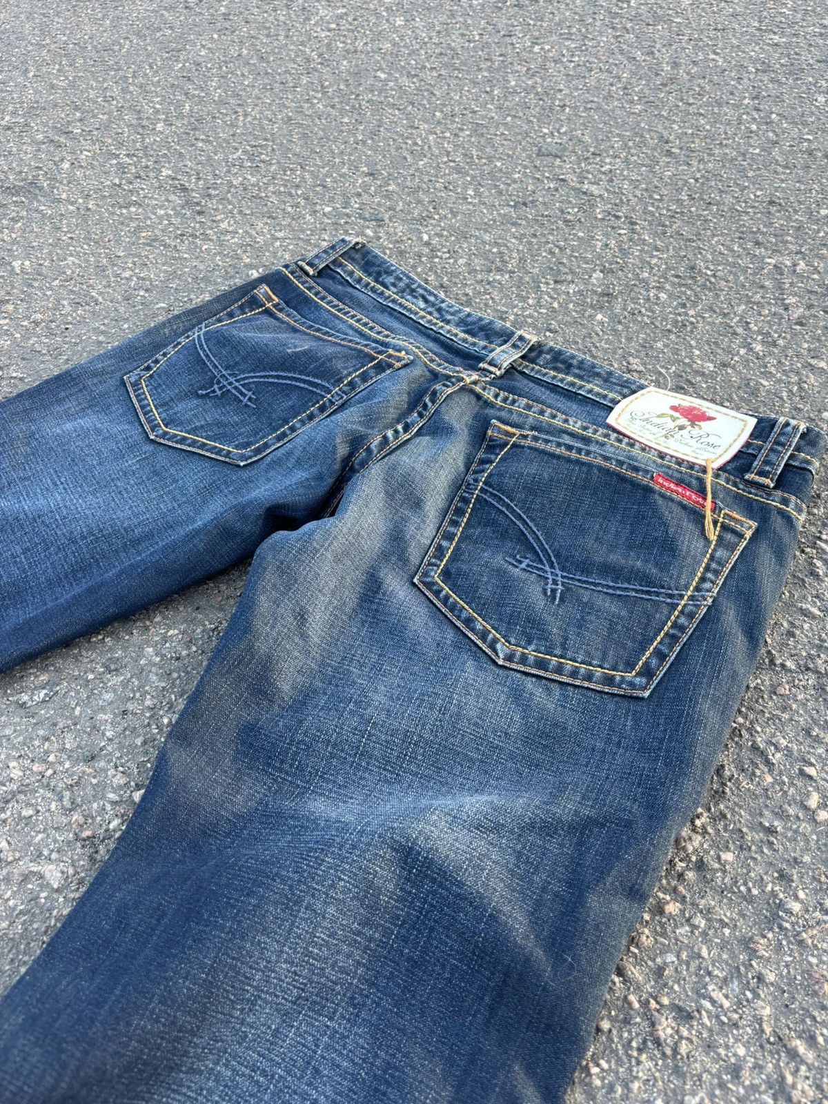 Japanese Brand × Vintage Vintage Y2k INDIAN ROSE Low Rise Jeans Size 34" / US 12 / IT 48 - 9 Thumbnail