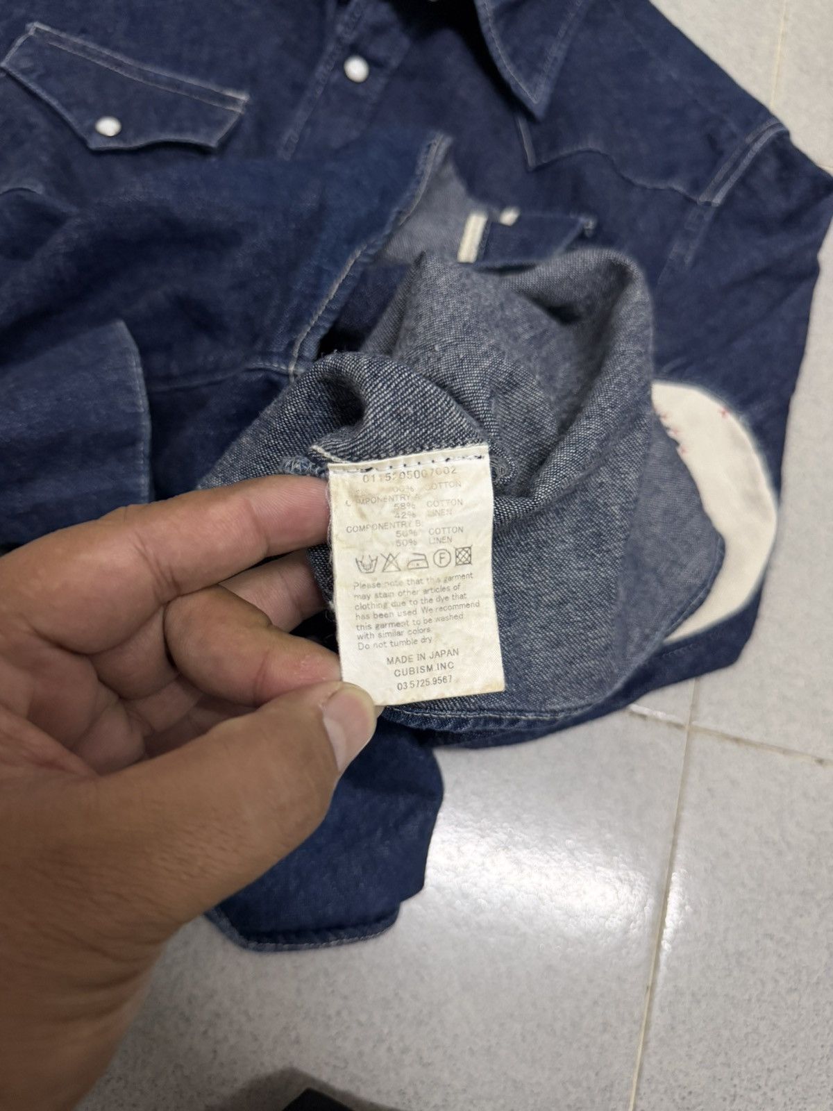 Visvim Visvim waterdrop cowboy selvedge denim shirt Size US M / EU 48-50 / 2 - 6 Thumbnail