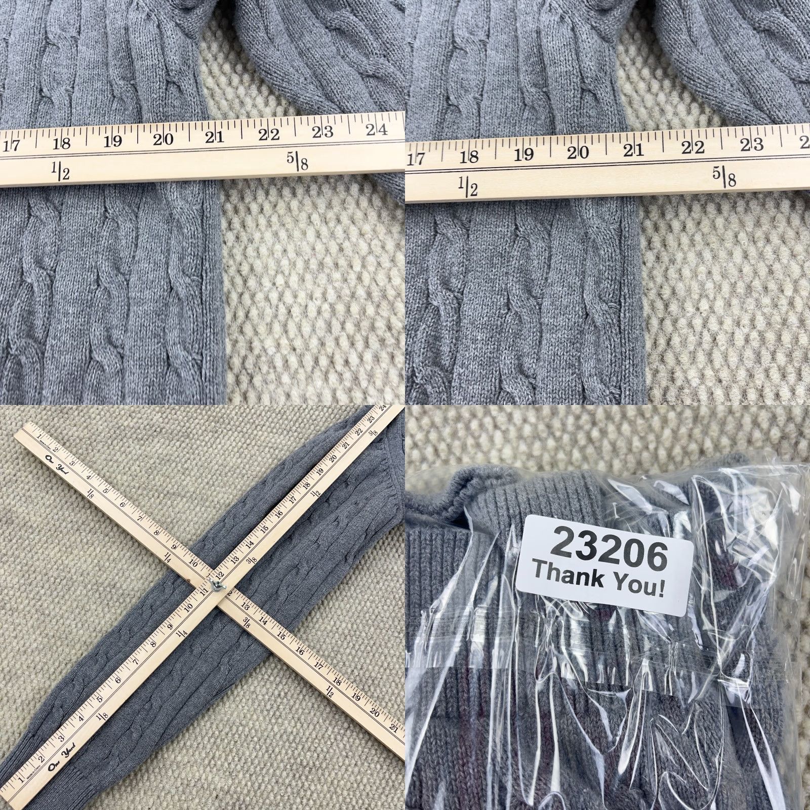 Chaps Chaps Sweater Men XL Gray Cable-Knit Crew Neck Pullover Solid Knit Embroidered Logo Regular American Classic Modern Christmas Teacher Nerd Size US XL / EU 56 / 4 - 8 Thumbnail