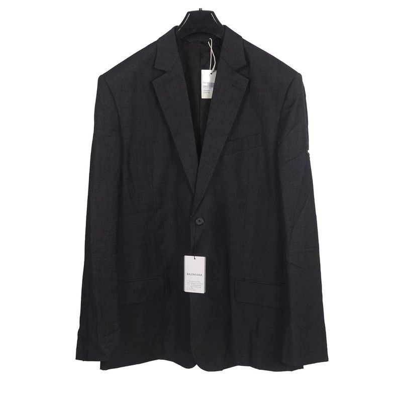 Balenciaga Balenciaga Solid Color + Wool + Blazer Jacket Size US S / EU 44-46 / 1 - 1 Thumbnail
