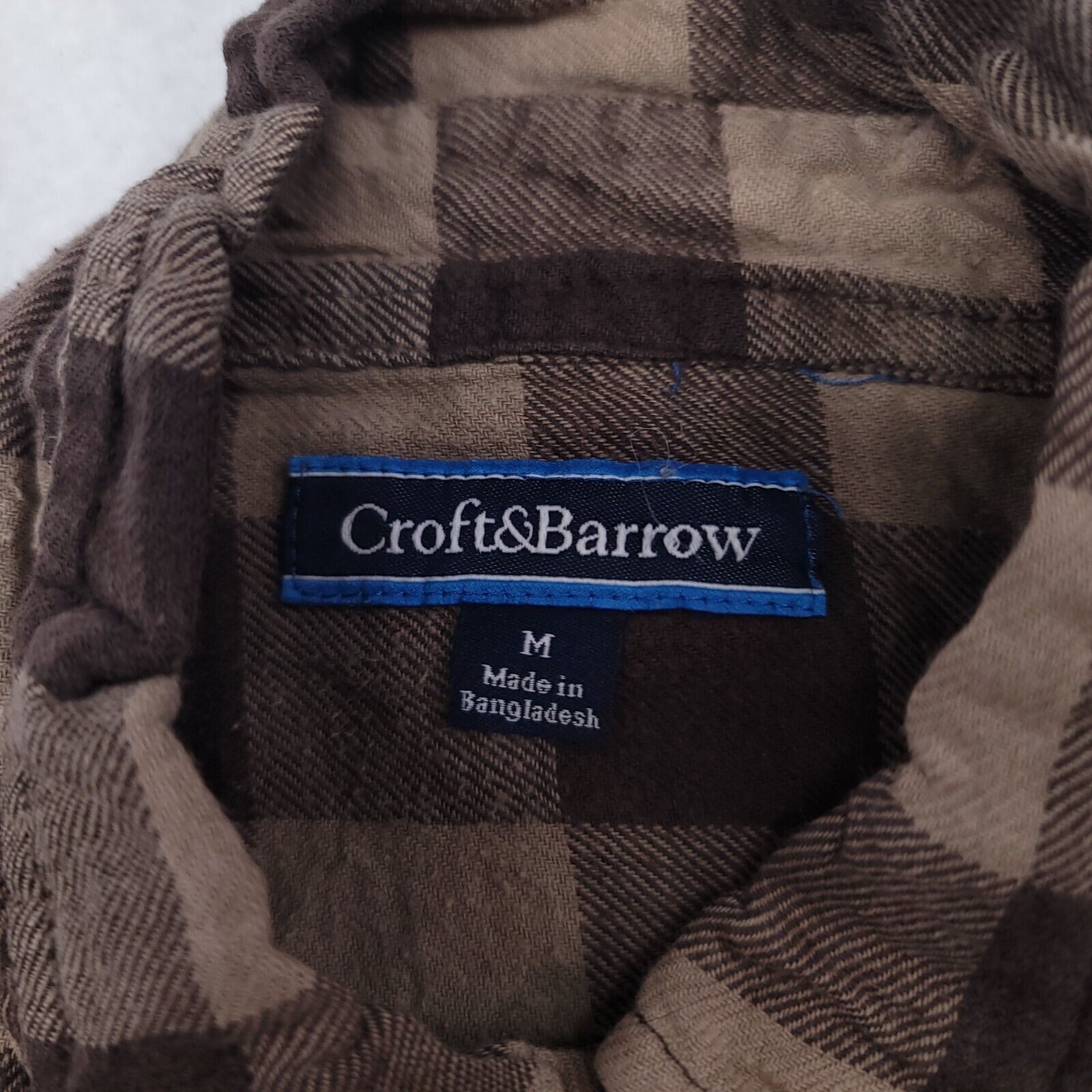 Croft & Barrow Croft & Barrow Gingham Flannel Shirt Mens Size Medium Brown Size US M / EU 48-50 / 2 - 3 Thumbnail