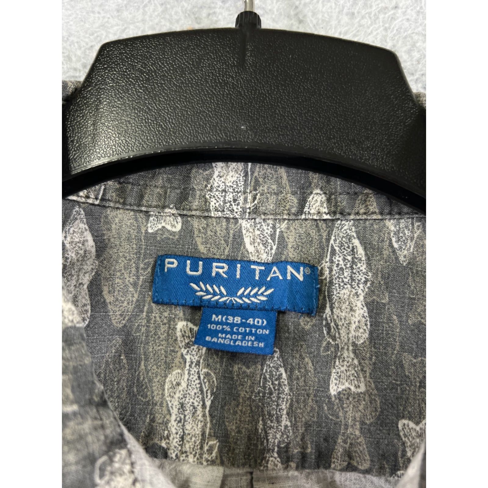 Gloverall Puritan Shirt Mens Medium Black Green Beige Large All Over Print Hawaiian Pattern Shirt M Mens Size US M / EU 48-50 / 2 - 3 Thumbnail