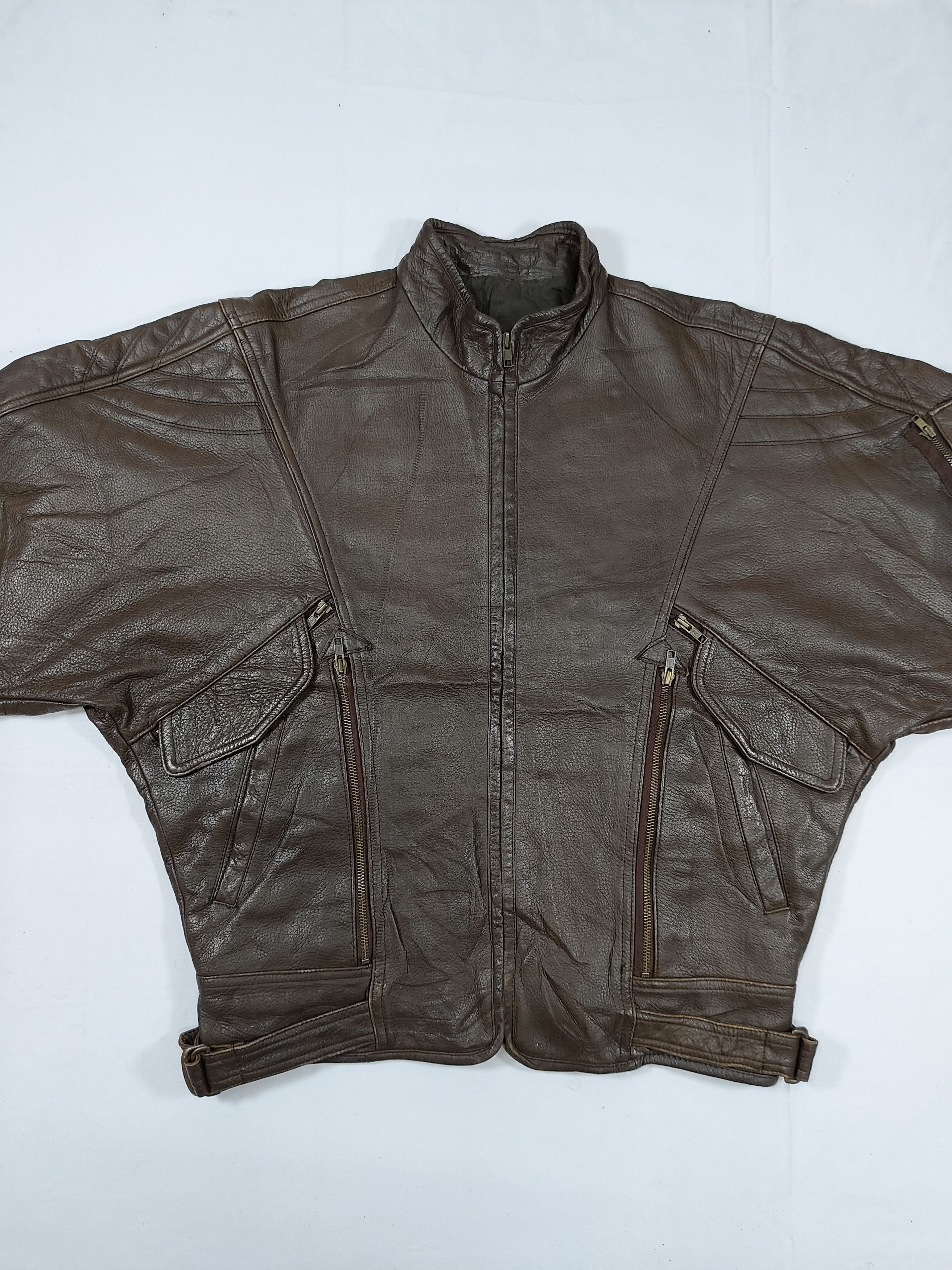 Issey Miyake ARCHIVE📕80s Issey Miyake DUETRIO Leather Flying Design Size US L / EU 52-54 / 3 - 3 Thumbnail