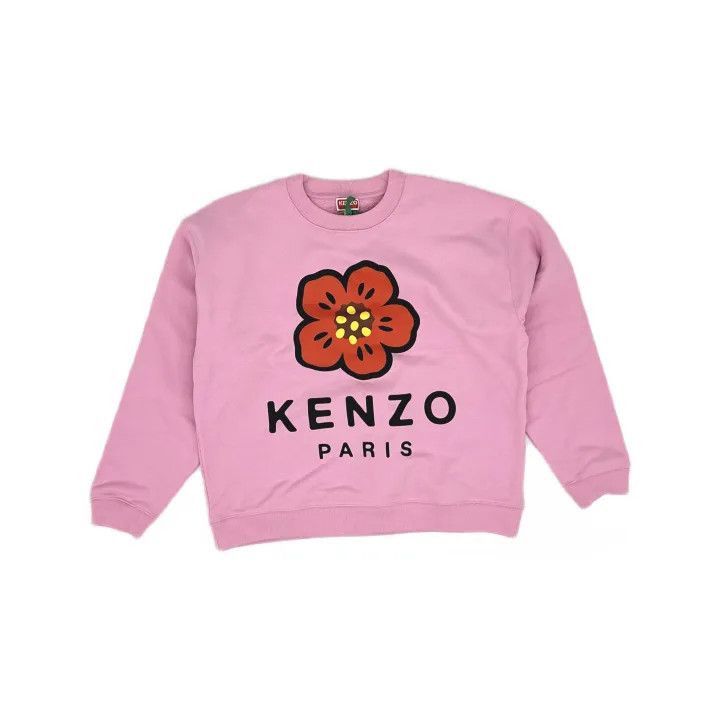 Kenzo KENZO Floral Logo Pink Long Sleeve Sweatshirt -2507 Size M / US 6-8 / IT 42-44 - 1 Thumbnail