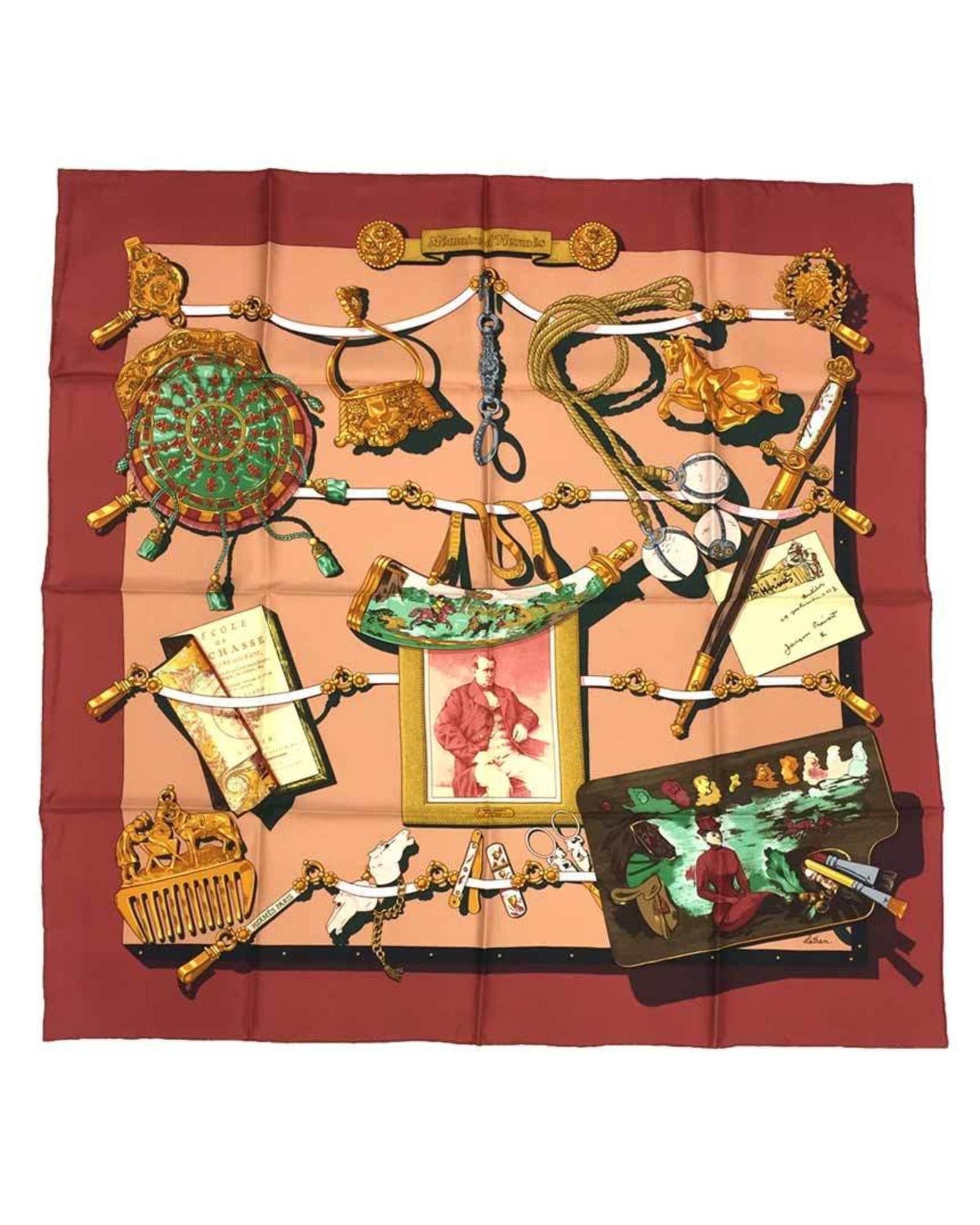 image of Hermes Multicolour Silk Square Scarf, Women's