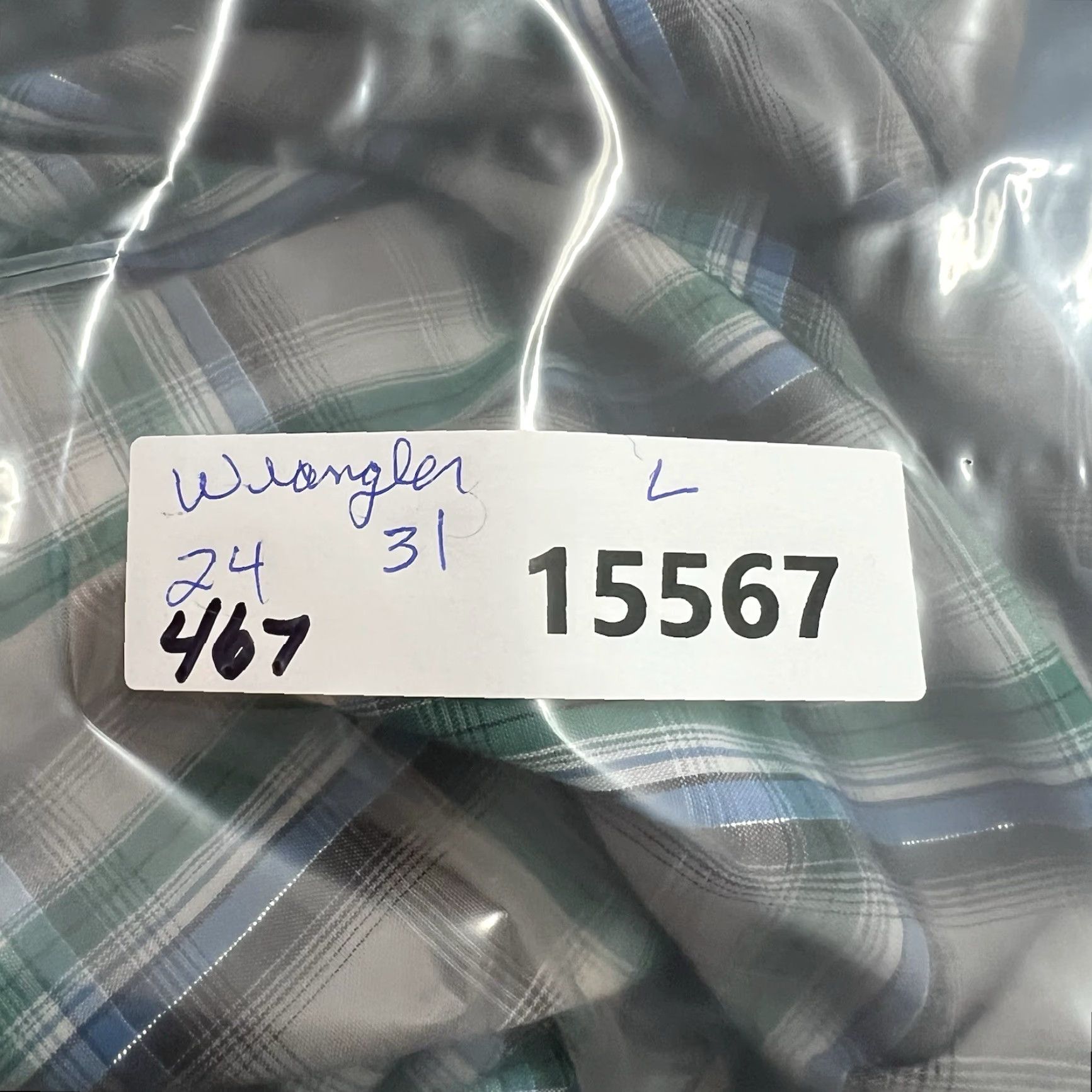 Wrangler Wrangler Shirt Plaid Button-Up Men’s L Grey Green Short Sleeve Western Casual - (But must use only original words; also avoid extra punctuation.) Size US L / EU 52-54 / 3 - 8 Thumbnail