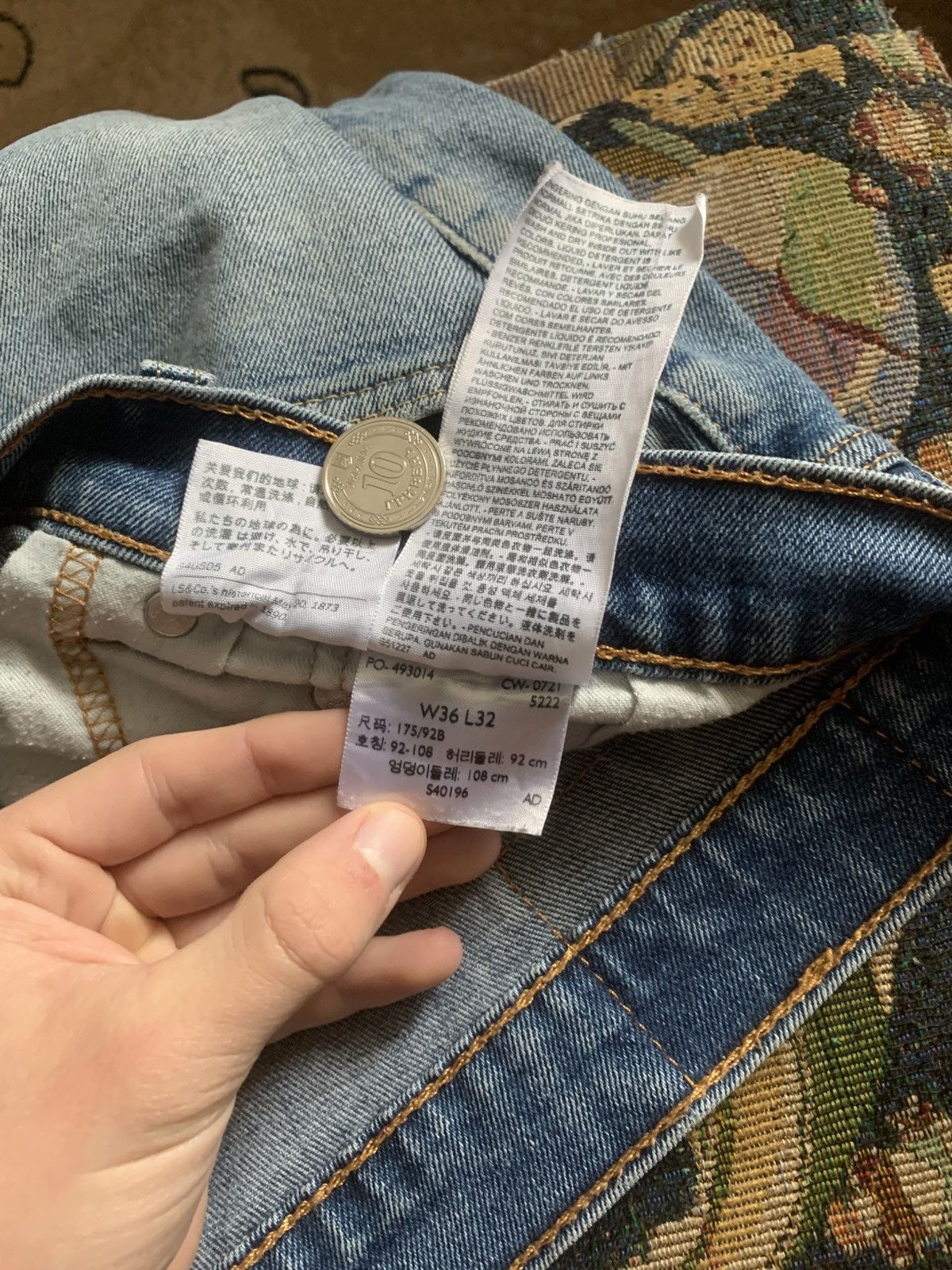 Levi's Levi's 512 Slim Taper Jeans Light Blue Wash W36 L32 Size US 36 / EU 52 - 4 Thumbnail