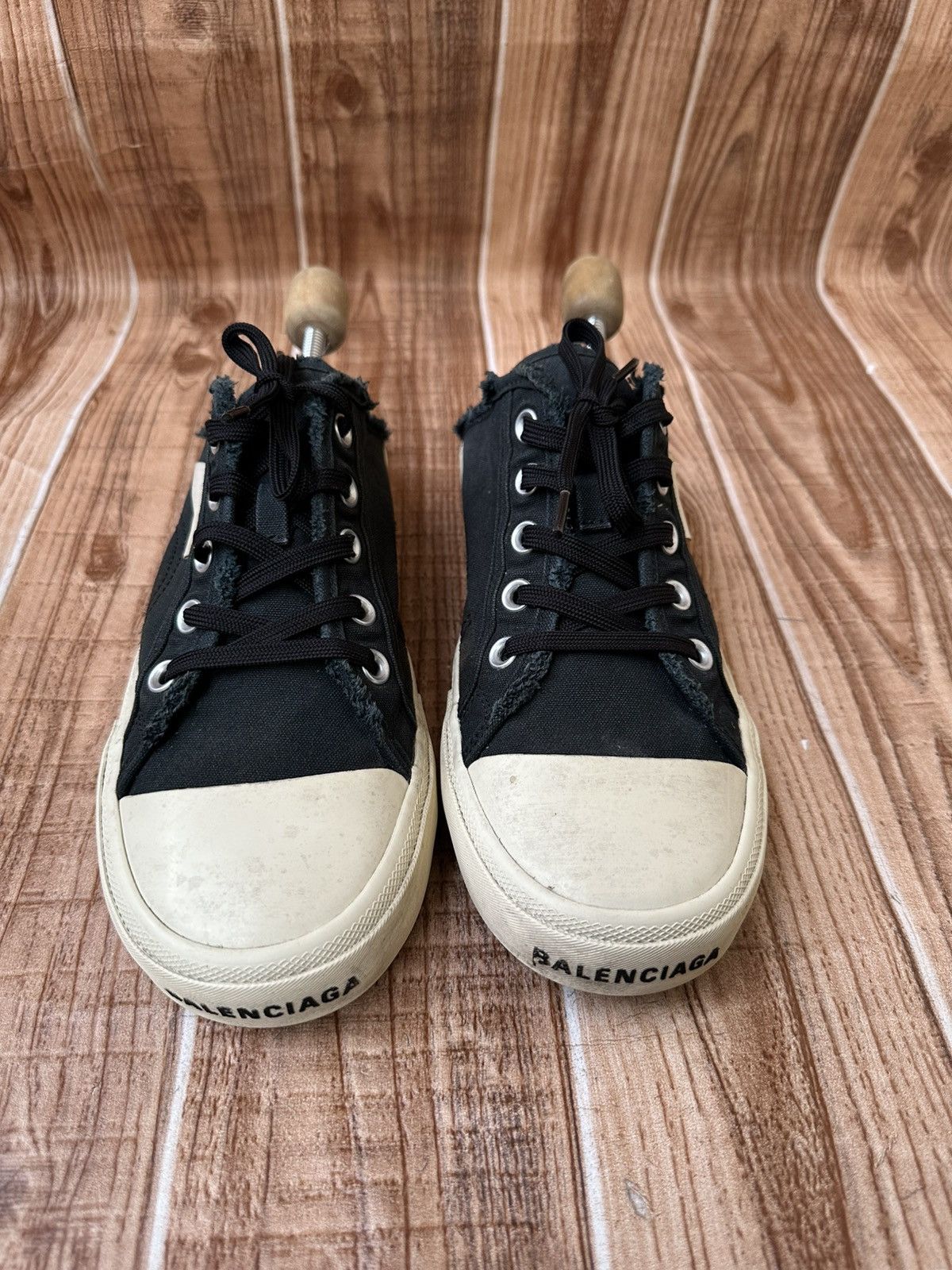 Balenciaga Balenciaga Paris Canvas Distress Black Low Mules Size US 9 / EU 42 - 2 Thumbnail
