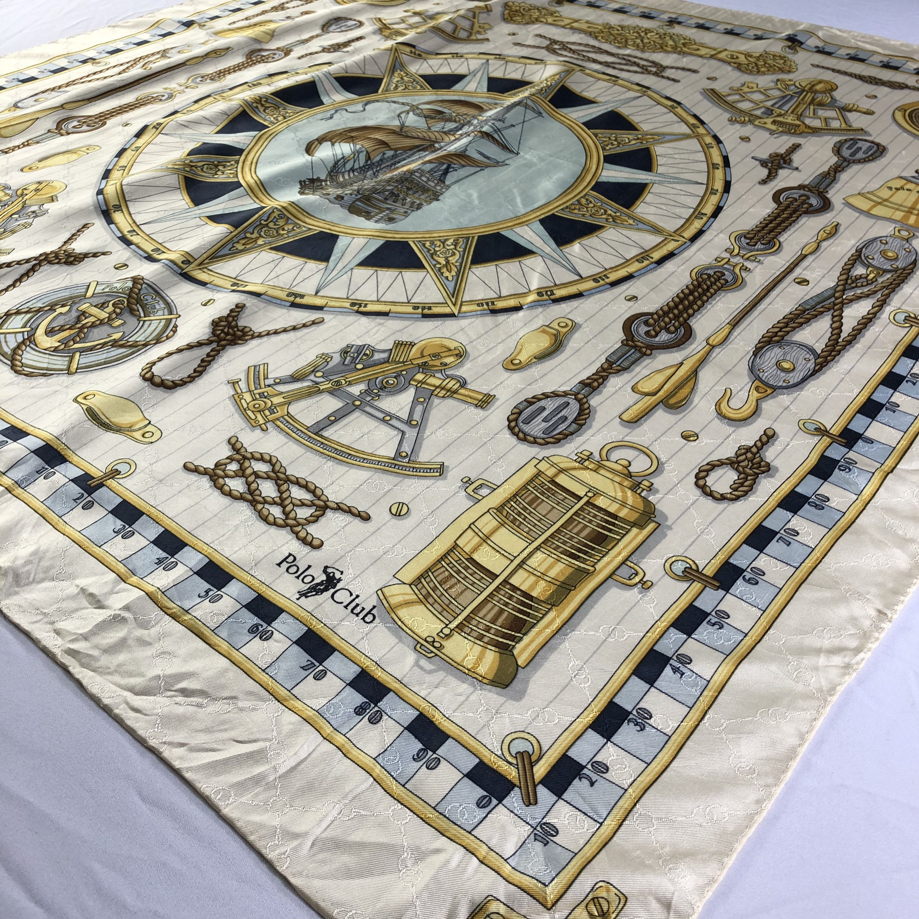 Vintage Vintage Polo Club Silk Scarf Size ONE SIZE - 4 Thumbnail