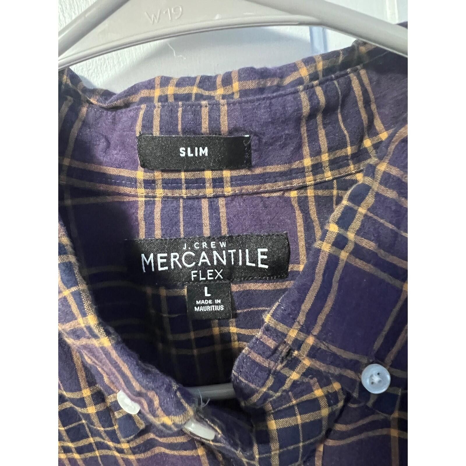 Other J.Crew Mercantile Shirt Mens L Purple Gold Plaid Slim Flex Size US L / EU 52-54 / 3 - 2 Thumbnail