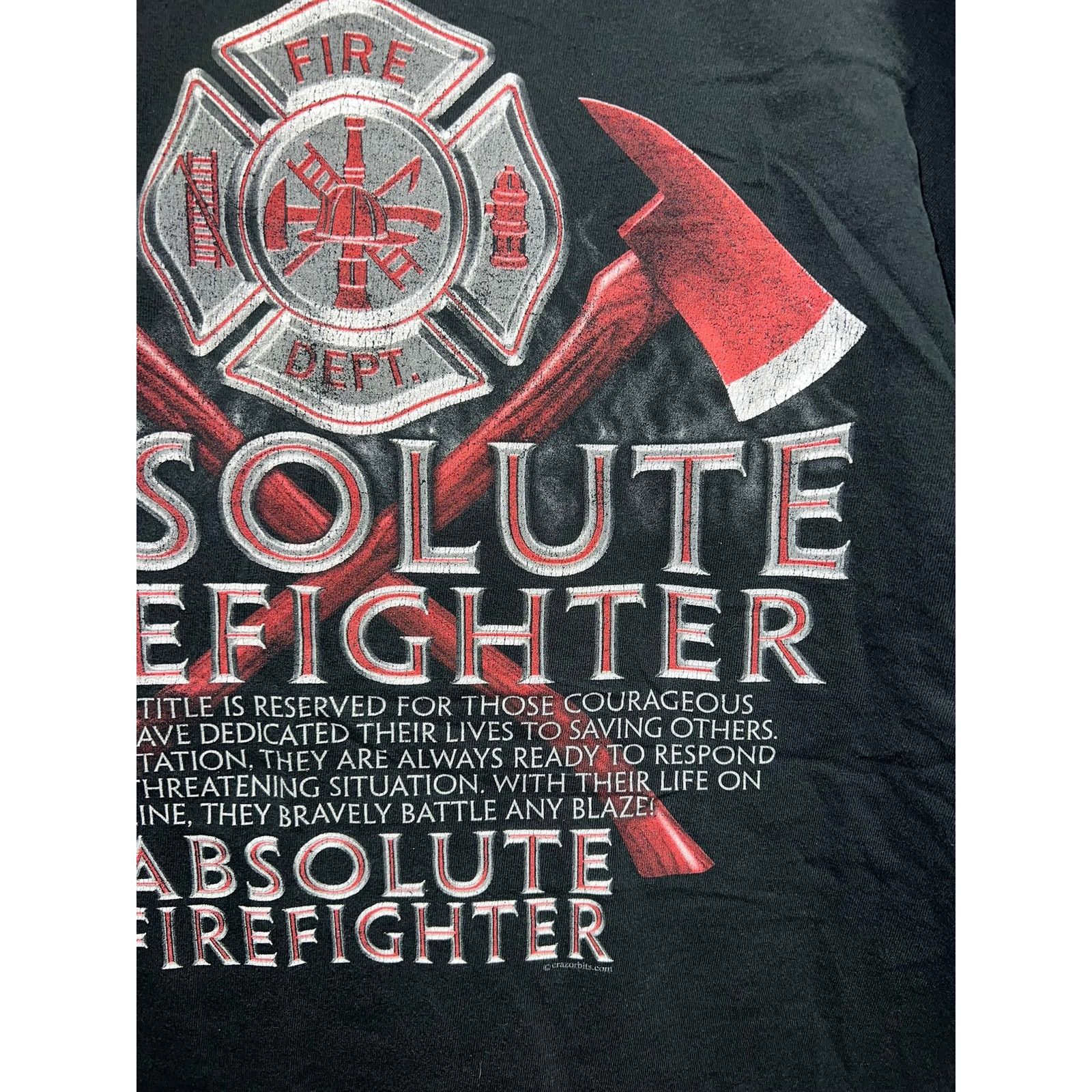 Gildan Vintage Absolute Firefighter Shirt Fire Fighter Tee 2XL Size US XXL / EU 58 / 5 - 8 Thumbnail