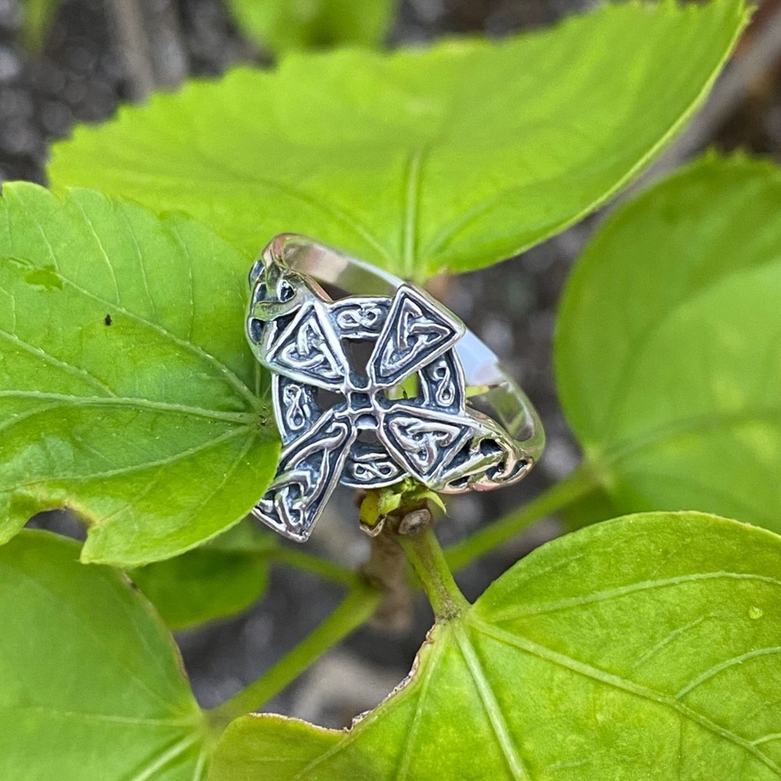 The Unbranded Brand Sterling Silver Celtic Cross Ring Size 9 Size ONE SIZE - 6 Thumbnail