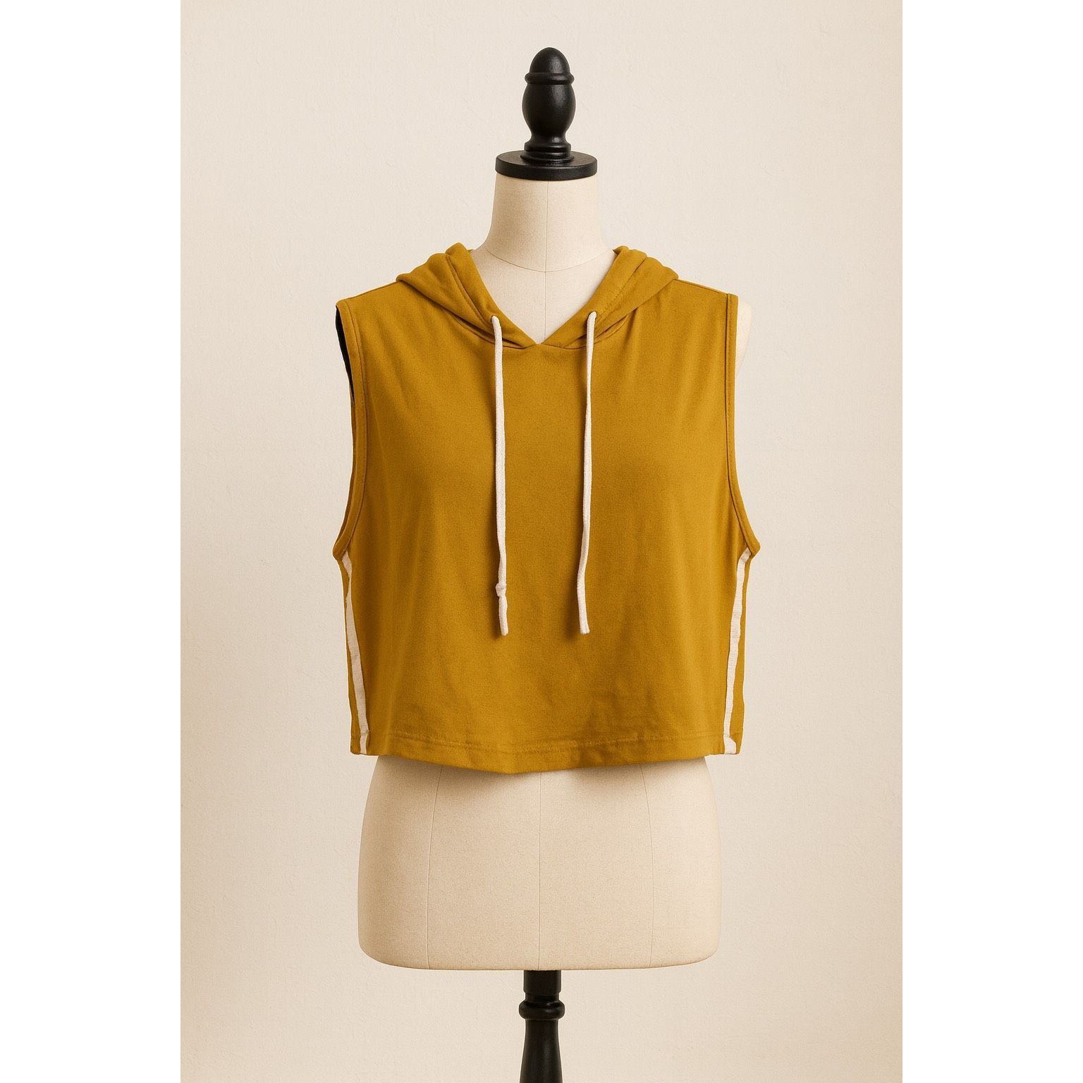 Other Roma Concept Cropped Sleeveless Hoodie | Size 3X | Mustard Y Size 3XL / US 20-22 - 1 Thumbnail