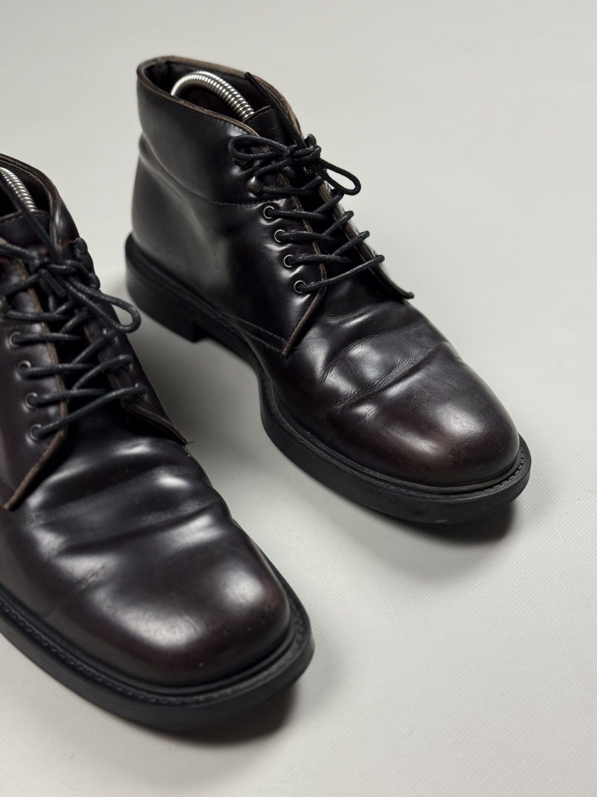 Prada Prada Men’s Leather Lace Up Boots Shoes Size UK 7.5 / US 8.5 Size US 8.5 / EU 41-42 - 2 Thumbnail