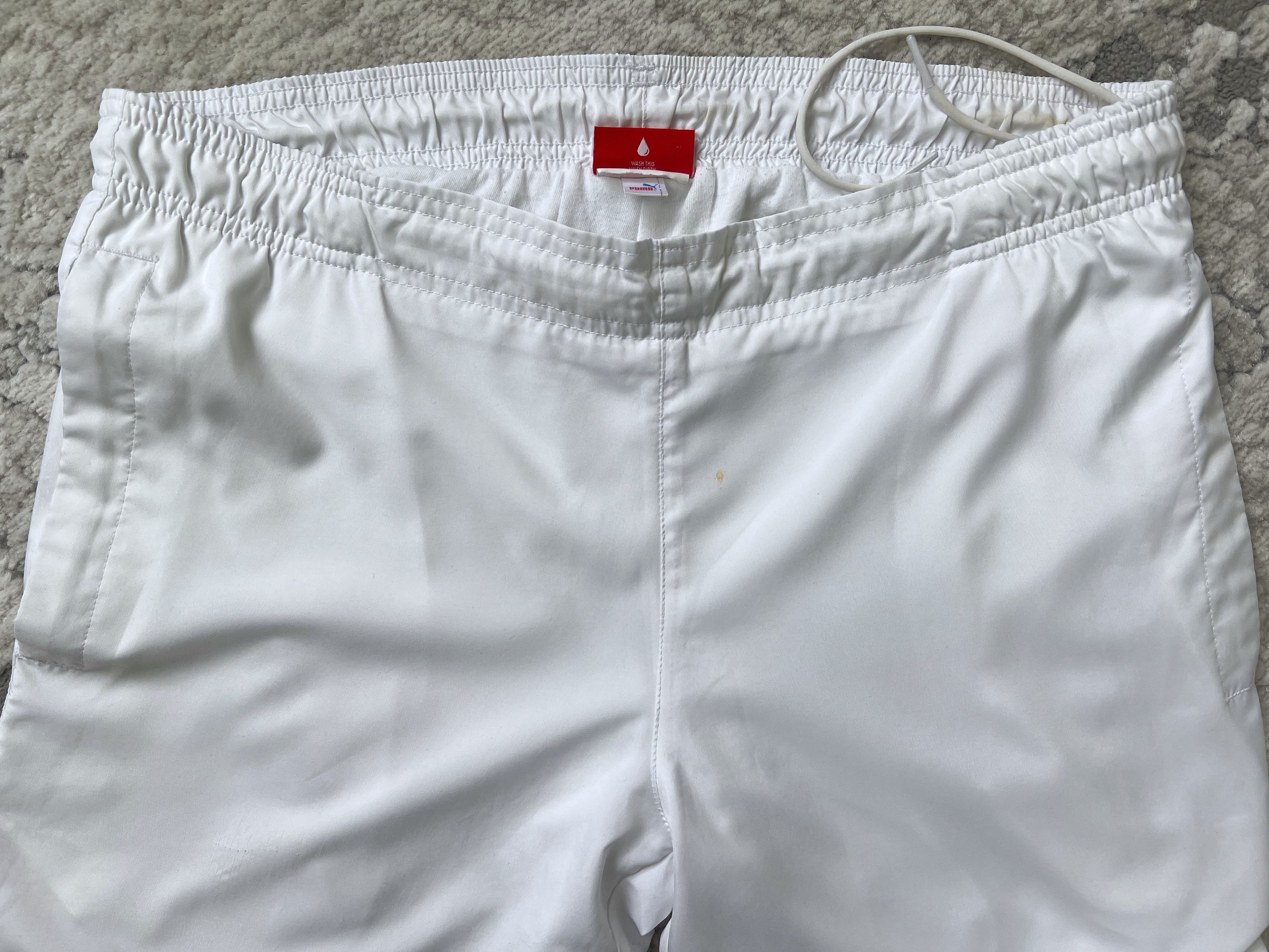 Puma Puma White Track Pants – Gold/Silver Logos – Y2K Style Size US 32 / EU 48 - 8 Thumbnail