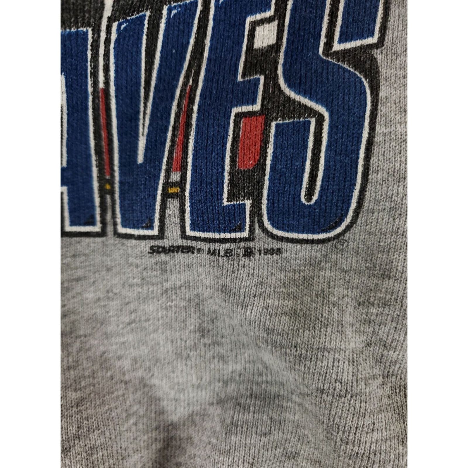 Starter VINTAGE Starter Sweatshirt Atlanta Braves 1995 World Series Made USA Mens XL Gray Pullover Shirt Mens XL Size US XL / EU 56 / 4 - 3 Thumbnail