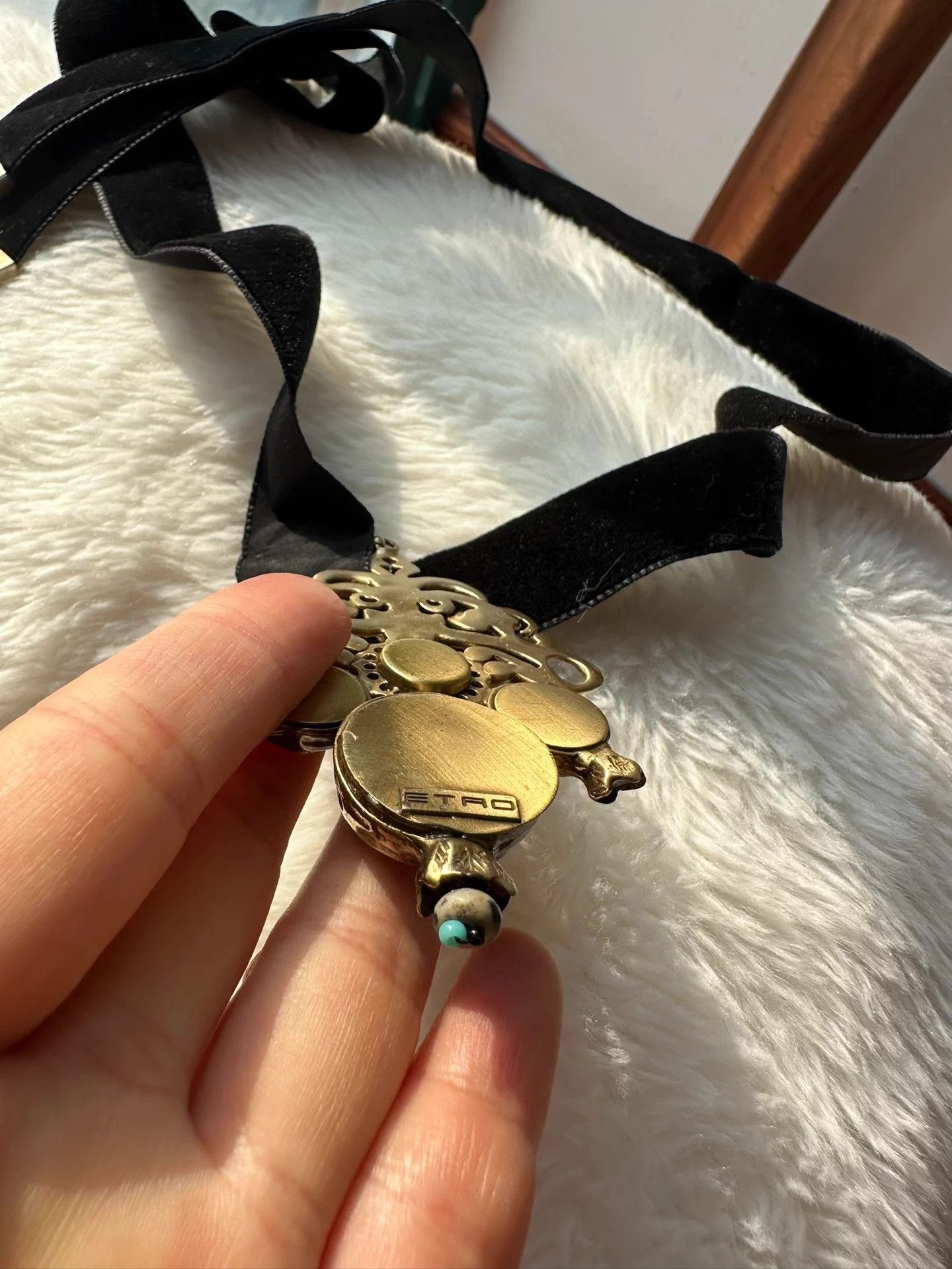 Other etro velvet turquoise pendant choker Size ONE SIZE - 5 Thumbnail
