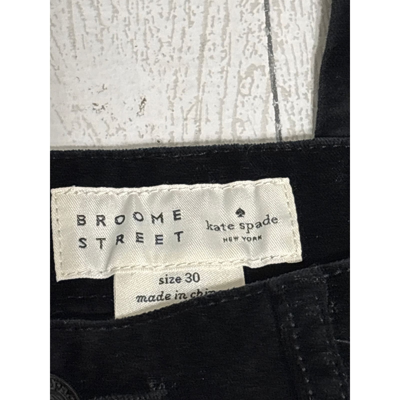 Kate Spade Broome Street Kate Spade Black Velvet Pants Size 30 Size 30" / US 8 / IT 44 - 2 Thumbnail