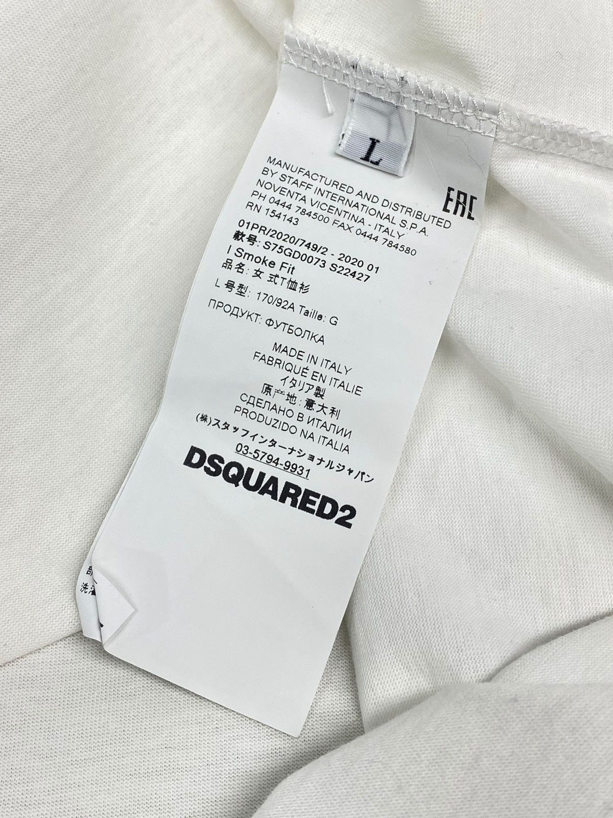 Dsquared2 🔥 DSQUARED2 BOLD LOGO DIAGONAL TEE Y2K ITALY FLEX Size US L / EU 52-54 / 3 - 13 Thumbnail