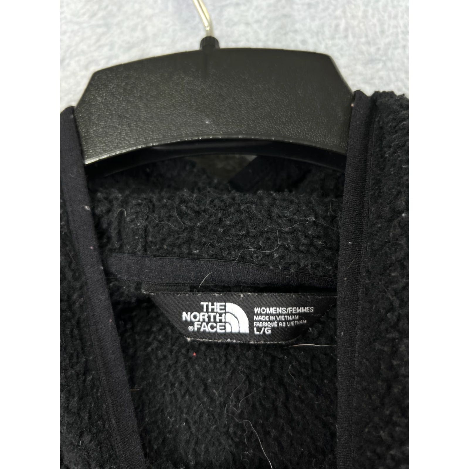 The North Face The North Face Sweater Womens Large Black Hooded Pullover 100% Polyester Fleece Crew Neck Long Sleeve Casual Logo Insulated Fall Winter L Womens Size L / US 10 / IT 46 - 3 Thumbnail