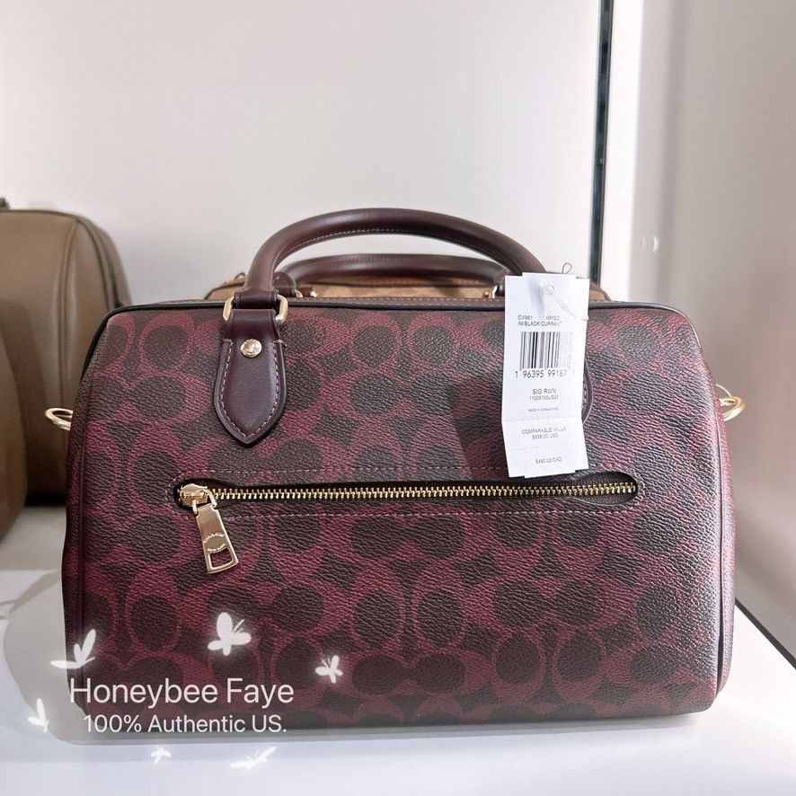 Coach NWT Coach Rowan Satchel Bag In Signature Canvas CV961 Size ONE SIZE - 2 Thumbnail