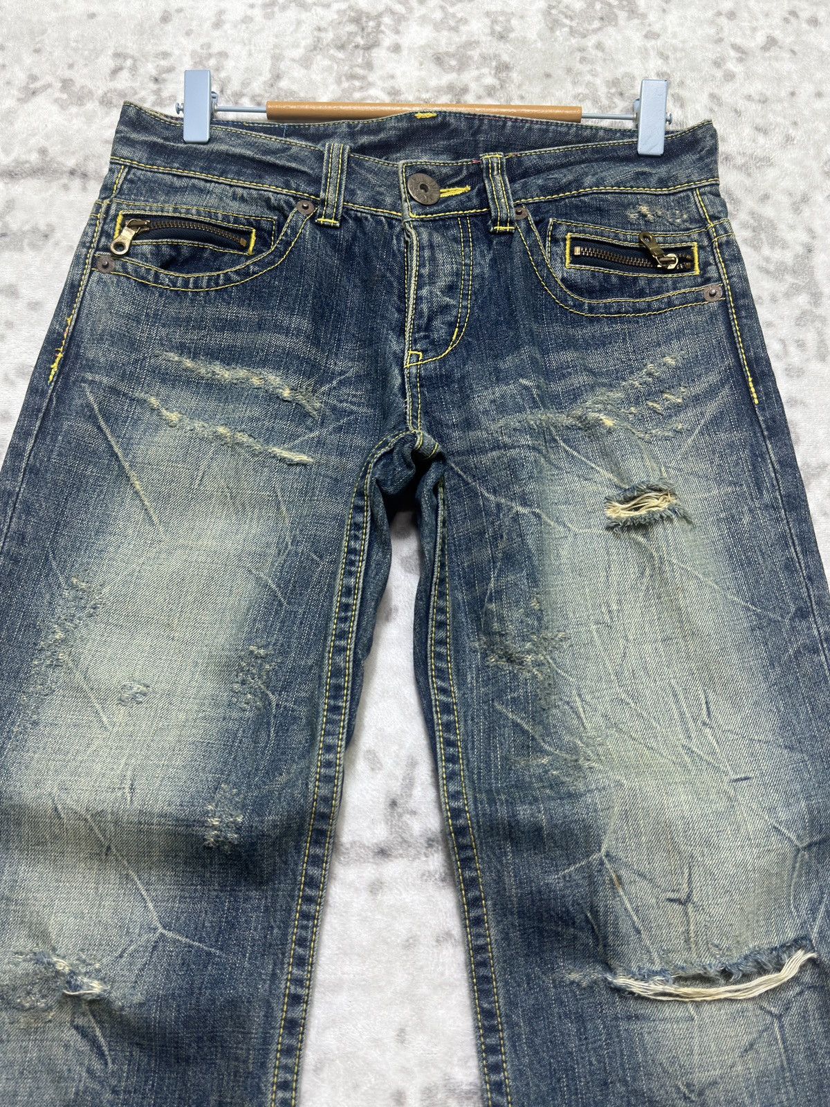 Undercover Vintage CO&LU Clawmark Distressed Back Pocket Print Denim Size US 29 - 3 Thumbnail