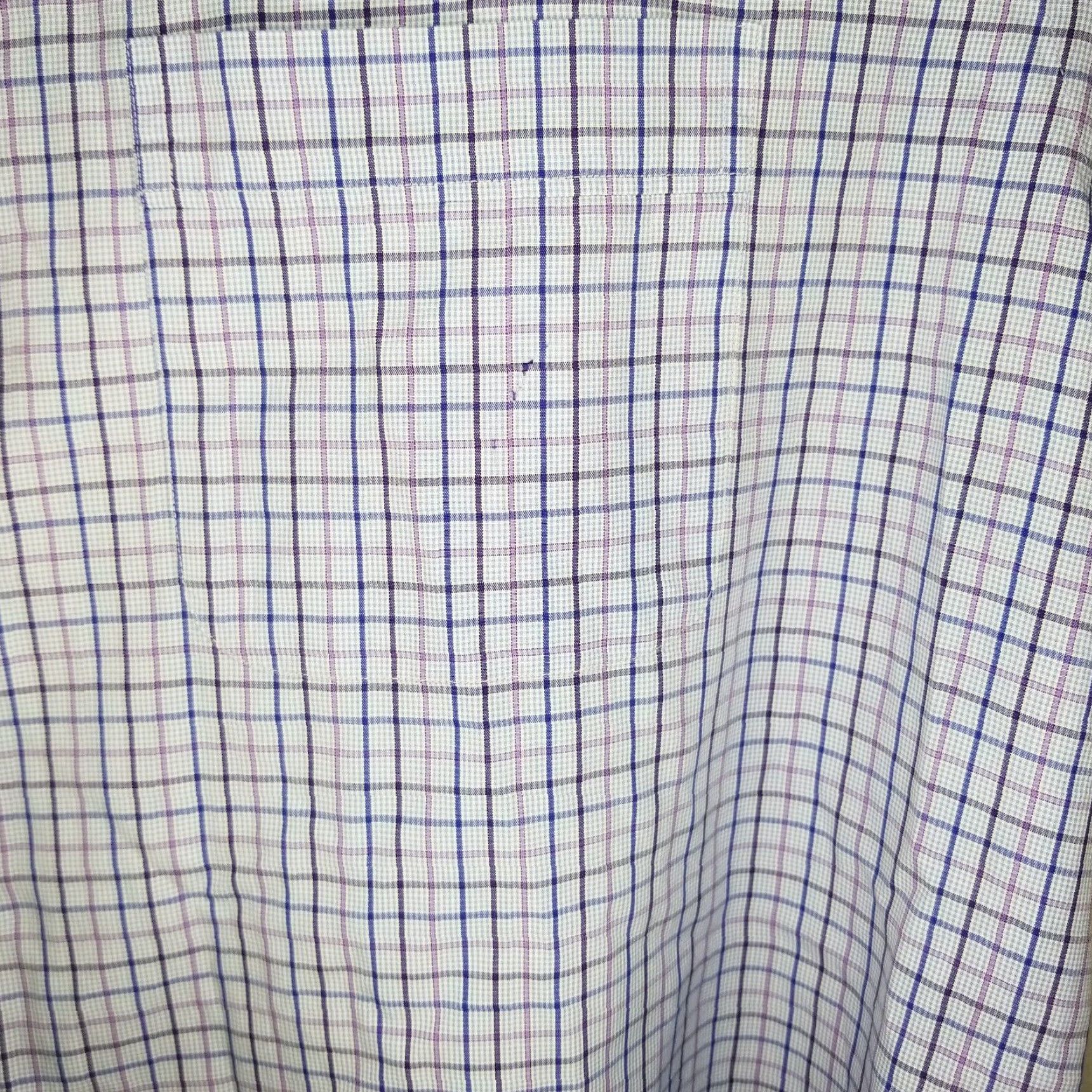 Tommy Bahama TOMMY BAHAMA Mens Purple Plaid Long Sleeve Button-Up Dress Shirt Size 34-35 Size 34R - 3 Thumbnail