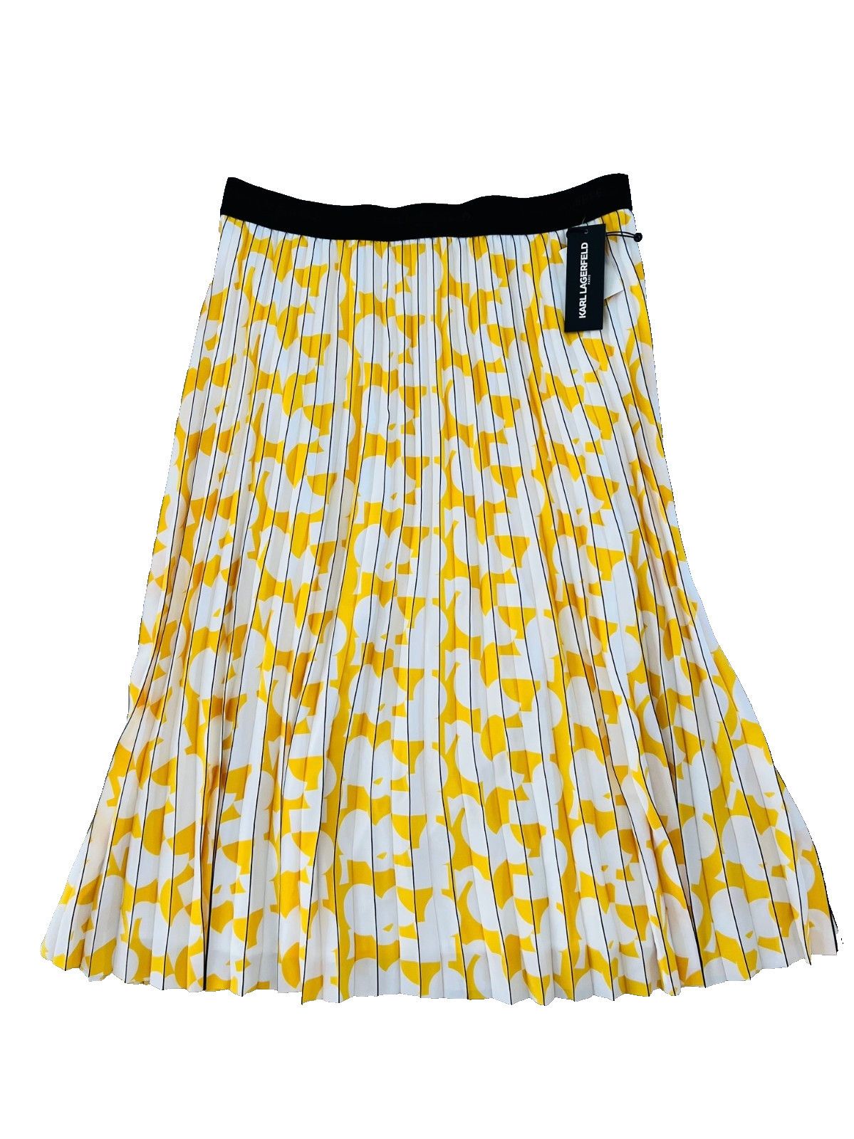 Karl Lagerfeld Karl Lagerfeld Paris Pleated Mid Skirt Yellow ( L ) Size 36" / US 14 / IT 50 - 5 Thumbnail