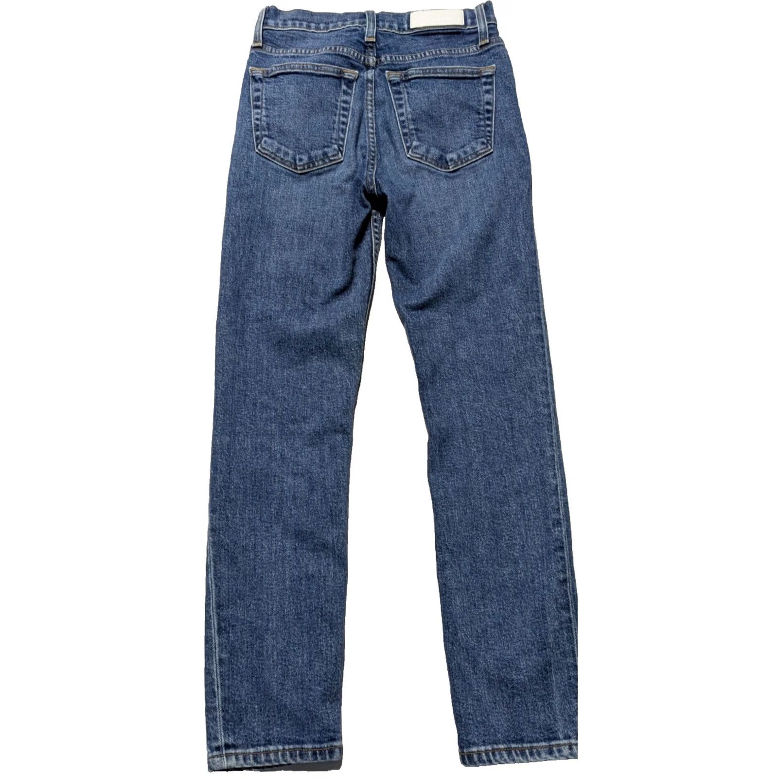 RE/DONE RE/DONE Originals Ankle Jeans Button Fly Blue Stretch - Size 26 MADE USA EUC Womens Jeans, 26 Inseam 27in Mid Rise Size 26" / US 2 / IT 38 - 2 Thumbnail