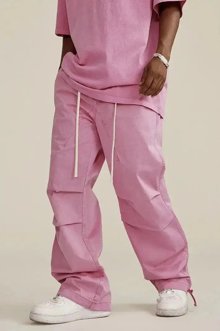 Japanese Brand Pink Stacked Sweatpants y2k streetwear retro style Size US 32 / EU 48 - 2 Thumbnail