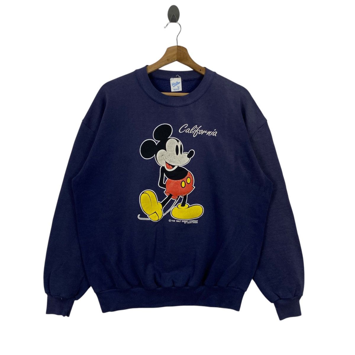Mickey Mouse × Velva Sheen × Vintage Vintage 90's MICKEY MOUSE CALIFORNIA Faded Crewneck Size US XL / EU 56 / 4 - 1 Thumbnail