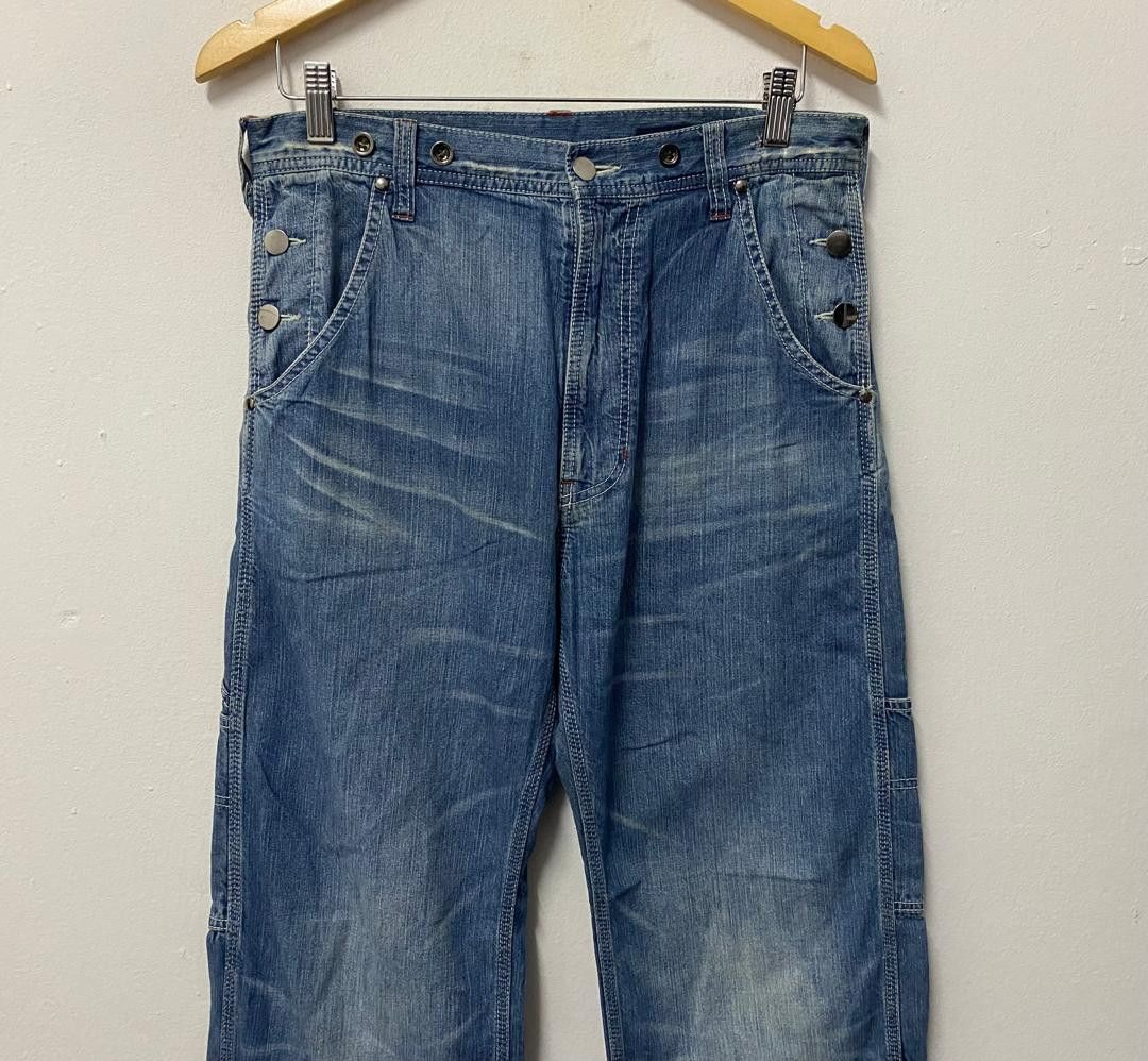 RAGEBLUE Rageblue Denim Painter Pants With Cinch Back & Flap Pockets Size US 32 / EU 48 - 3 Thumbnail