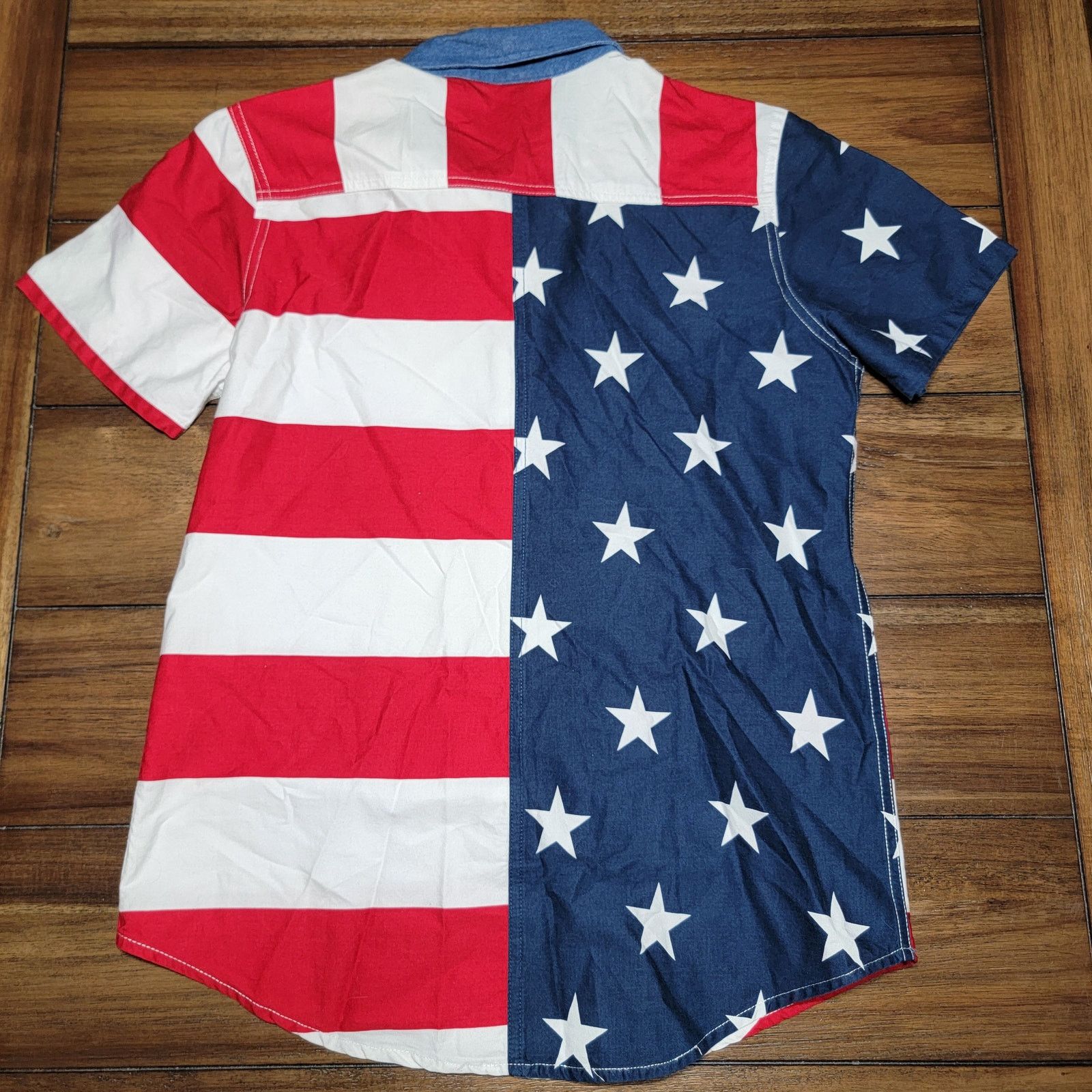 Roper Roper Full Button Stars & Stripes Western Shirt - Size Small Size S / US 4 / IT 40 - 3 Thumbnail