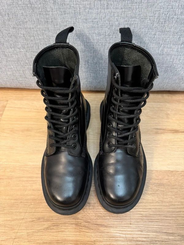 Dr. Martens Dr. Martens 1460 Smooth Mono Black Boots Leather 38 Size US 8 / IT 38 - 4 Thumbnail