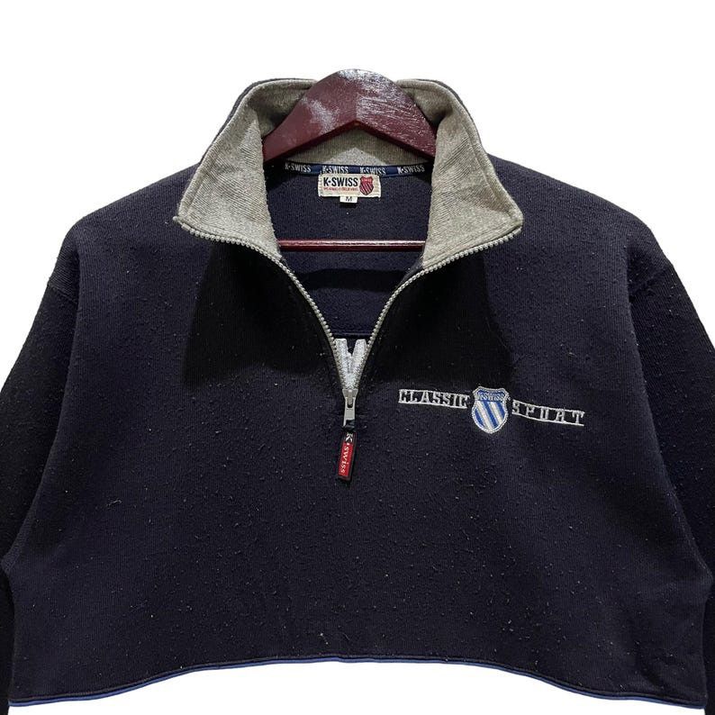 K-Swiss × Vintage Vintage 90s K-Swiss Quarter Zipper Multicolour Sweatshirt Size US M / EU 48-50 / 2 - 8 Thumbnail