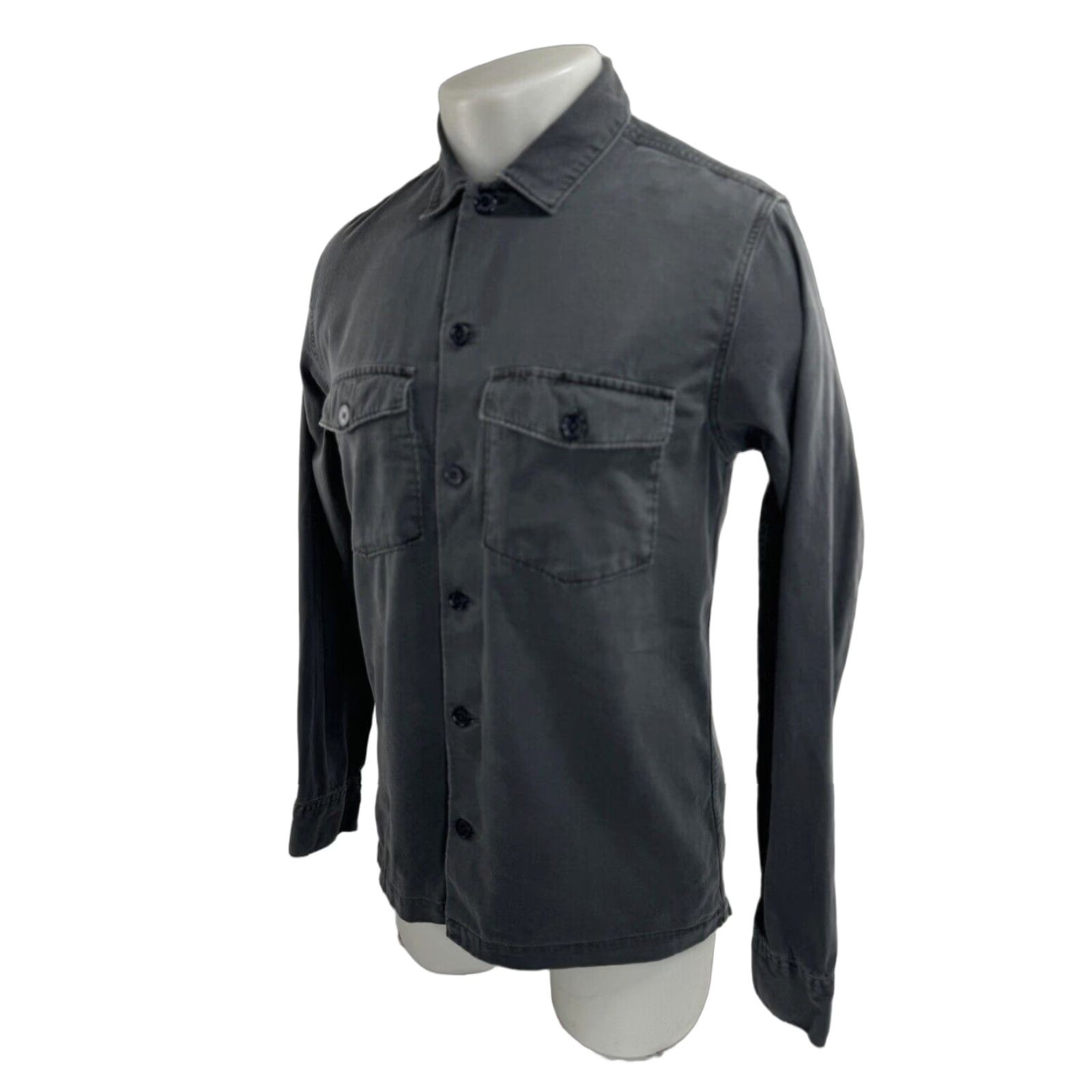 Allsaints AllSaints Spotter Shirt Mens S Gray Military Field Button-Up Long Sleeve Size US S / EU 44-46 / 1 - 1 Thumbnail