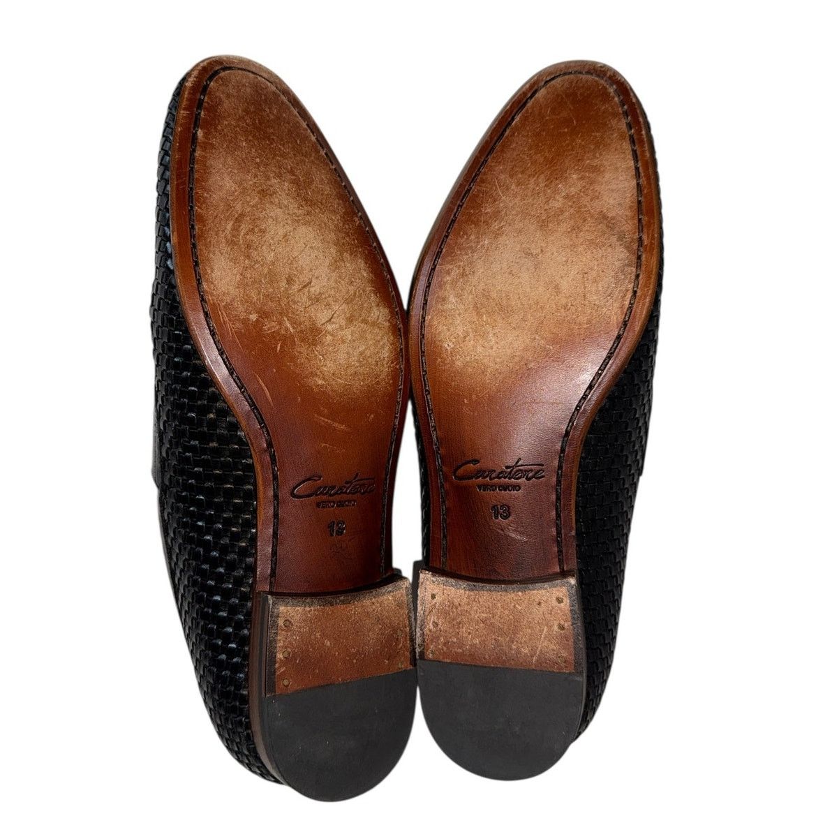 Other Men’s Black Woven Leather Penny Loafers Size 13 Dress Shoes Size US 13 / EU 46 - 6 Thumbnail