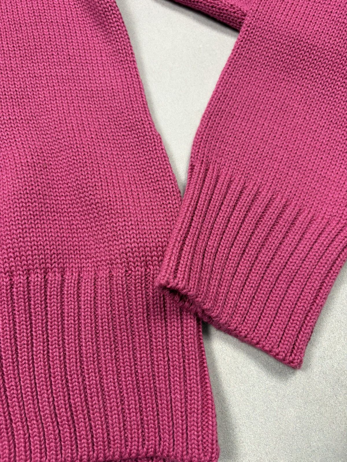 Fiorucci Fiorucci Pink Bunny Knit Sweater Wool Blend V Neck XL Y2K Size XL / US 12-14 / IT 48-50 - 16 Thumbnail