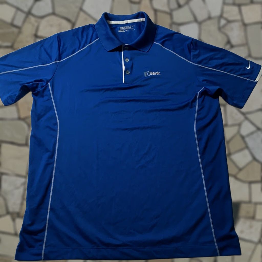 Nike Nike Polo Shirt Mens XL Blue Dri-Fit Golf Casual Short Sleeve Polo Nike Golf Logo Size US XL / EU 56 / 4 - 1 Thumbnail